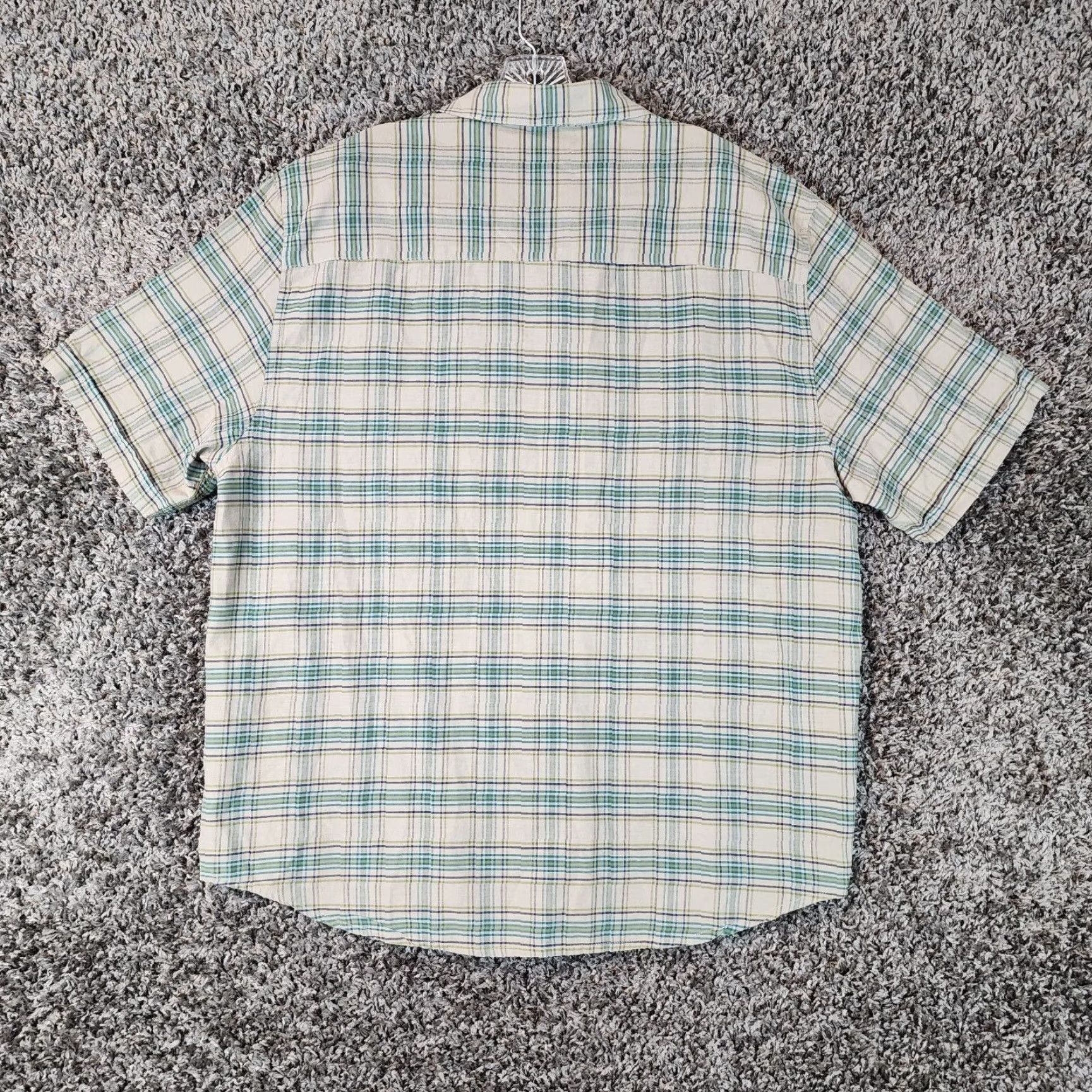 Vintage HORNY TOAD Men's Green Plaid Short Sleeve Button-Up 2XL Size US 39 - 5 Thumbnail