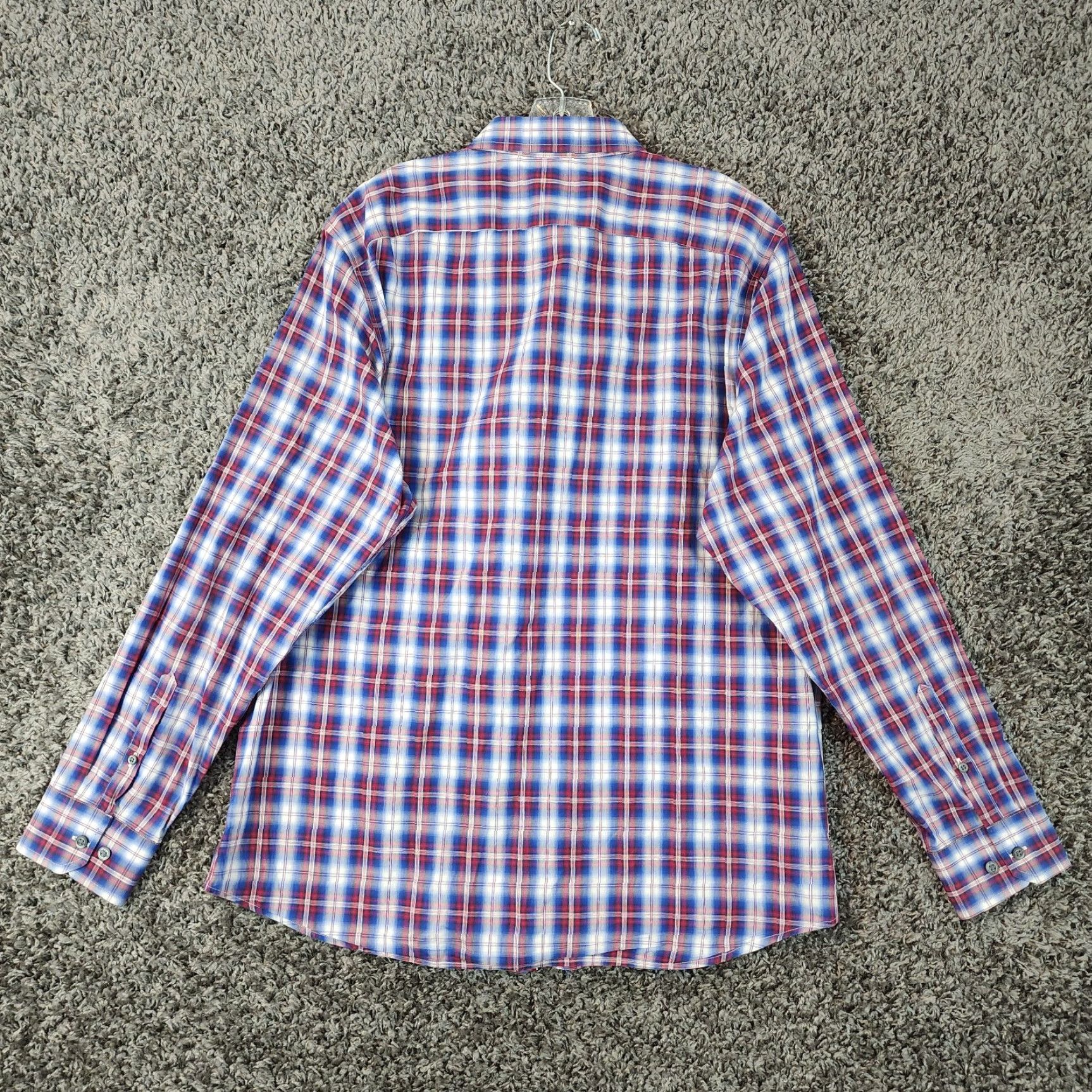 Banana Republic Banana Republic Shirt Men L Blue Red Plaid Button-Up Long Sleeve Size US L / EU 52-54 / 3 - 5 Thumbnail