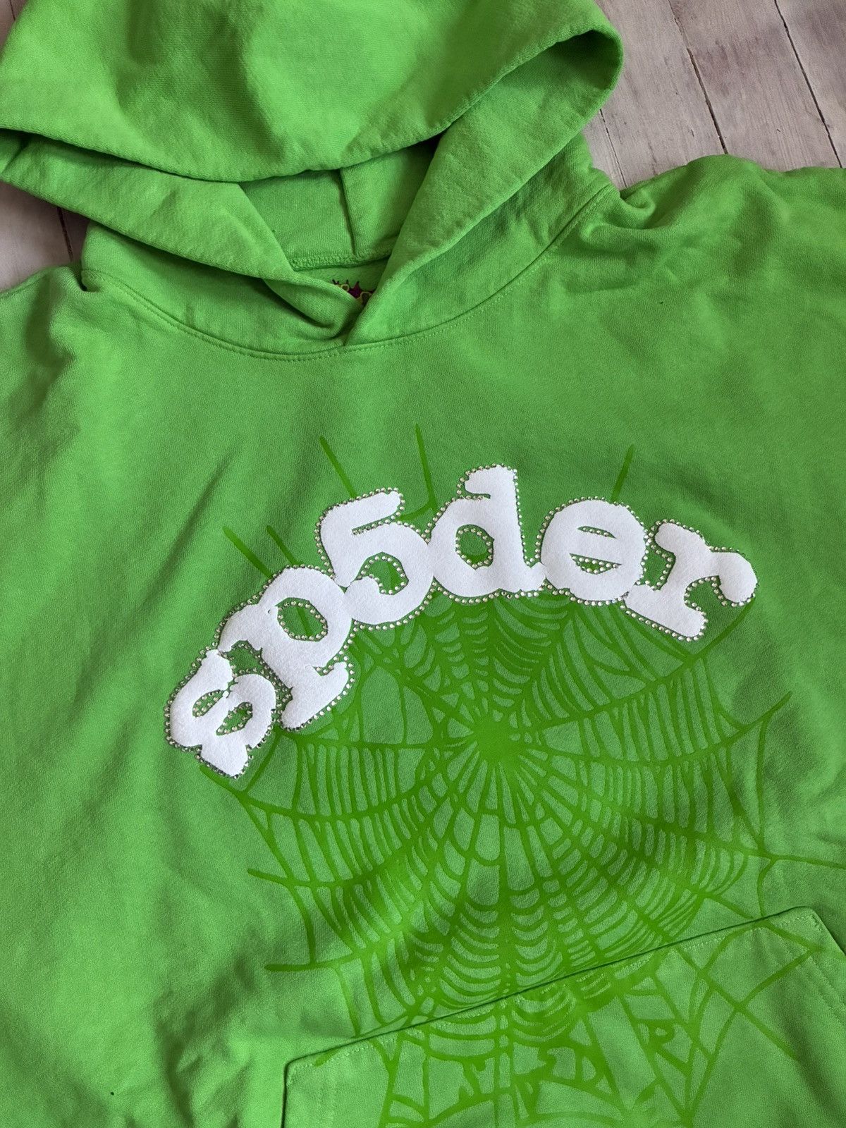 Sp5der Sp5der Rhinestone Web Hoodie Size US XXL / EU 58 / 5 - 3 Thumbnail