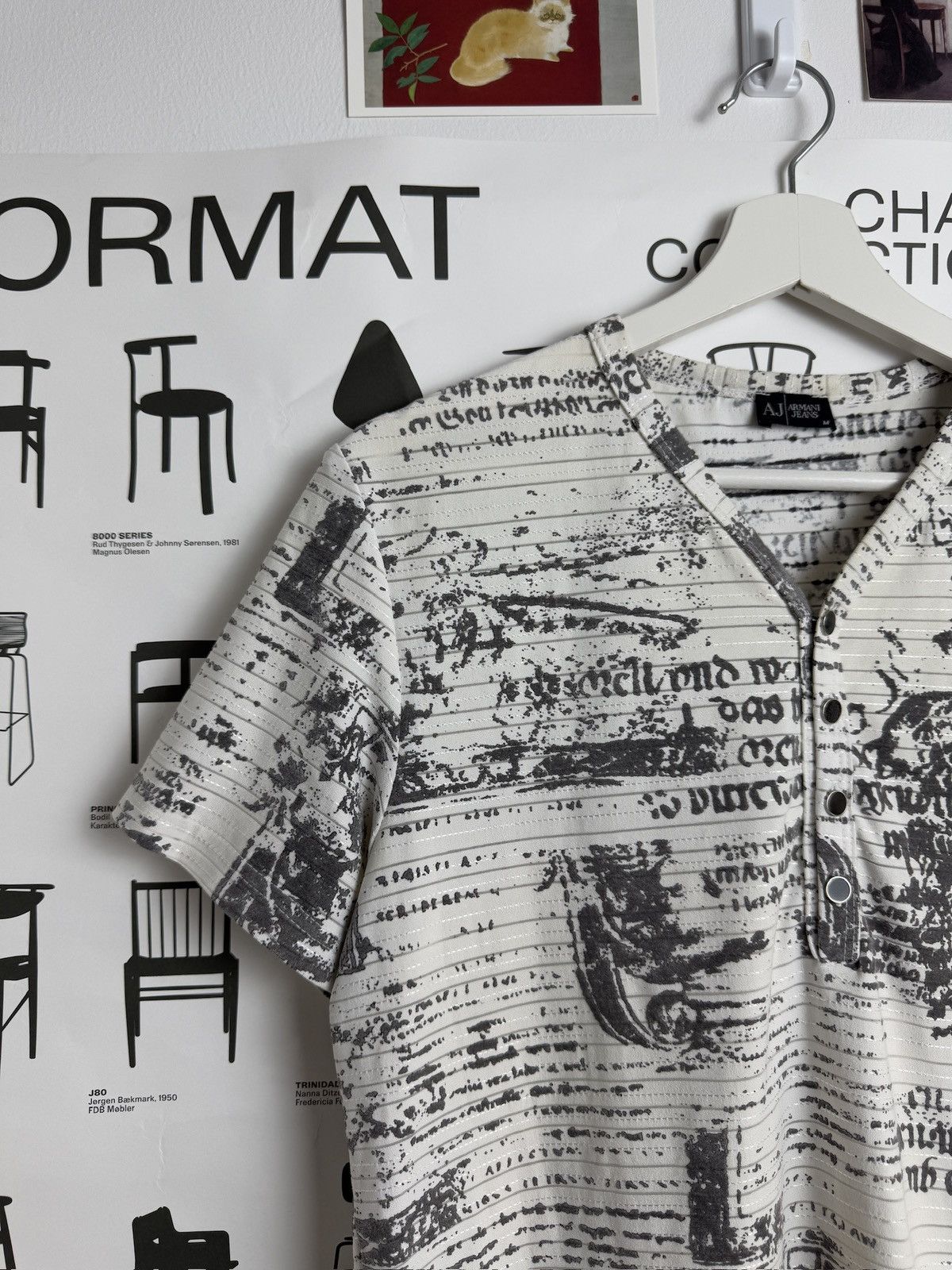 Affliction × Armani VIntage y2k Armani Jeans affliciton style printed t-shirt M Size US M / EU 48-50 / 2 - 3 Thumbnail