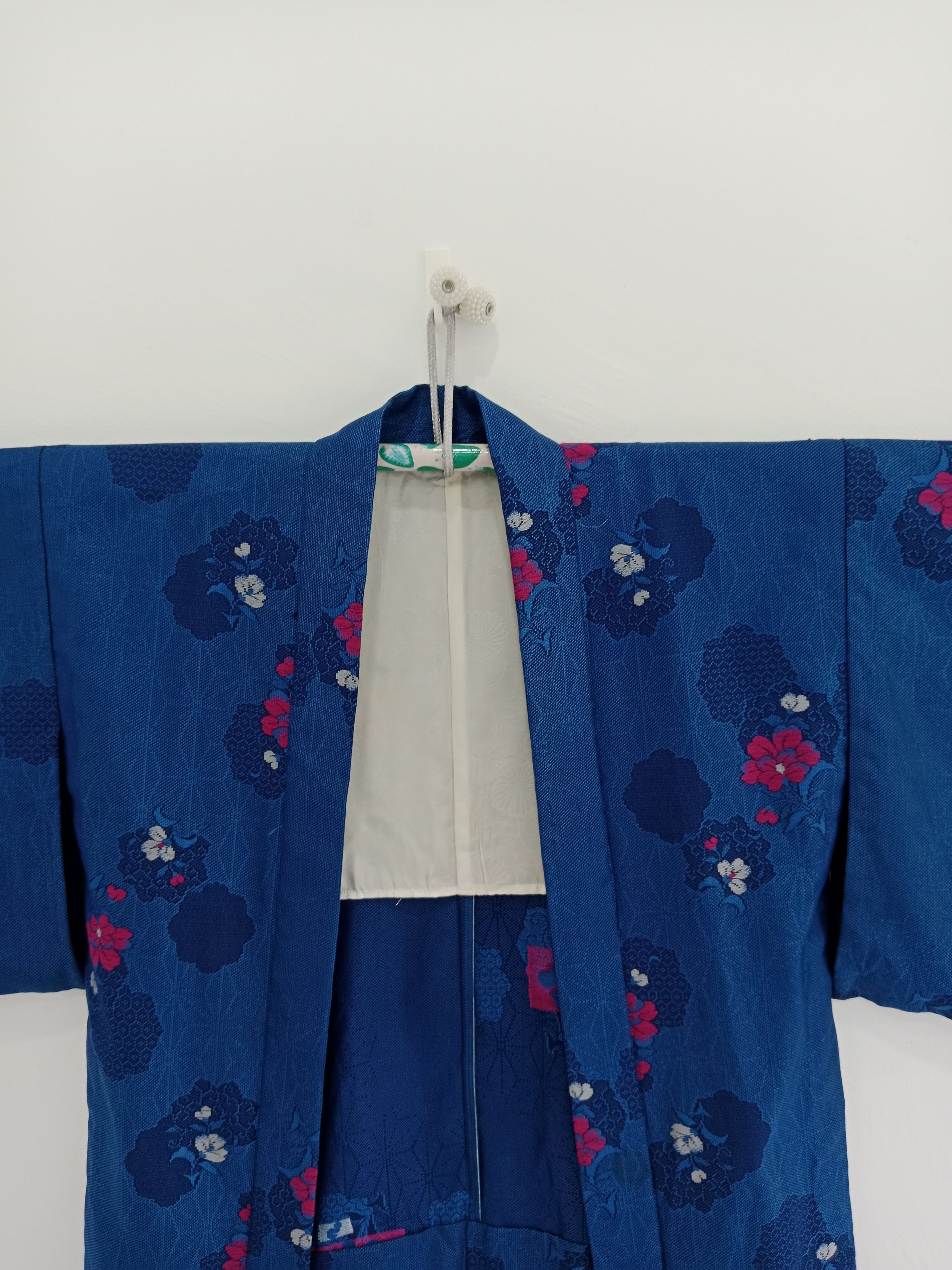 Japanese Brand Vintage Haori Kimono Flower Motif Japanese Traditional Wear Size US L / EU 52-54 / 3 - 3 Thumbnail