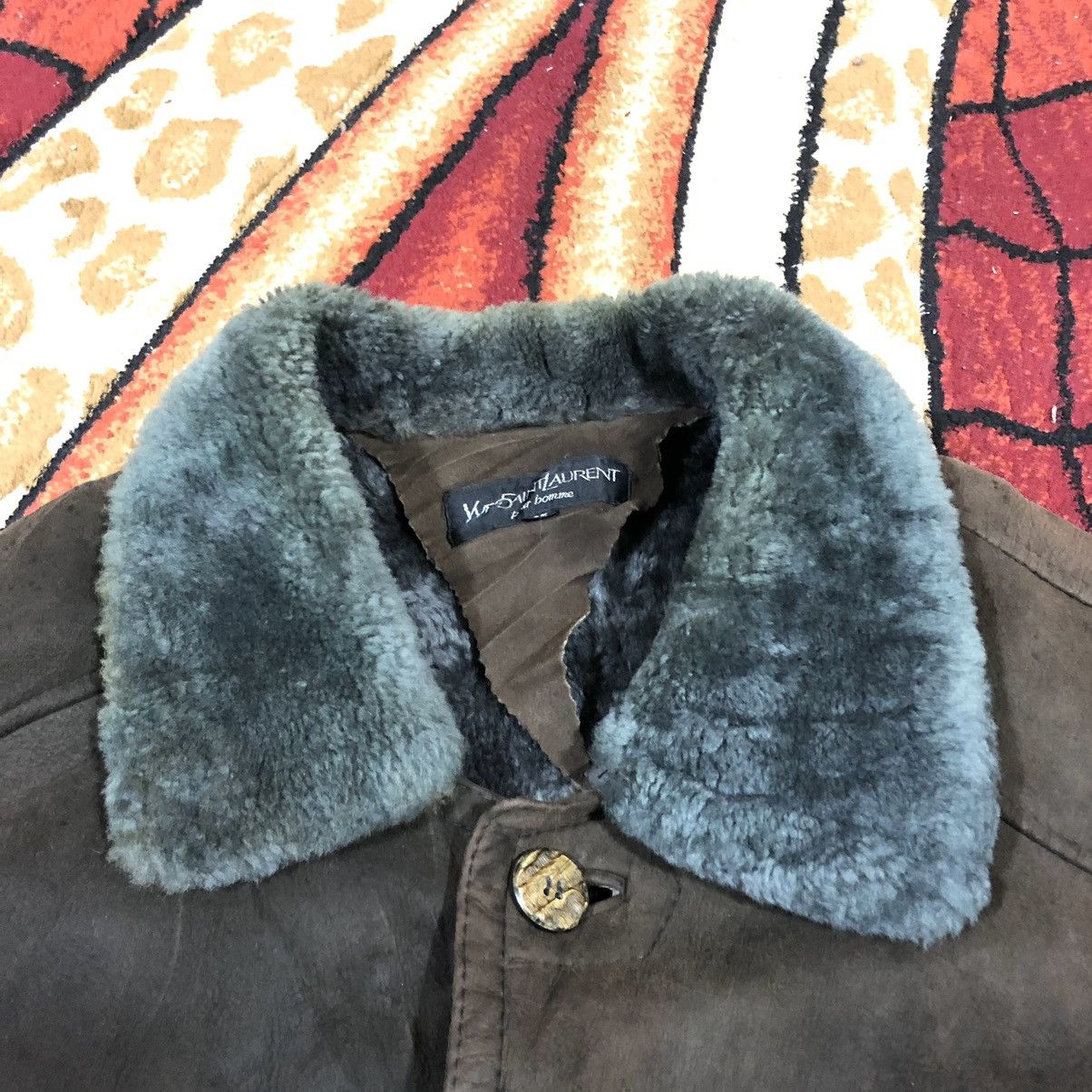 Vintage Vintage Yves Saint Laurent Pour Homme Leather Jacket Size US L / EU 52-54 / 3 - 6 Thumbnail