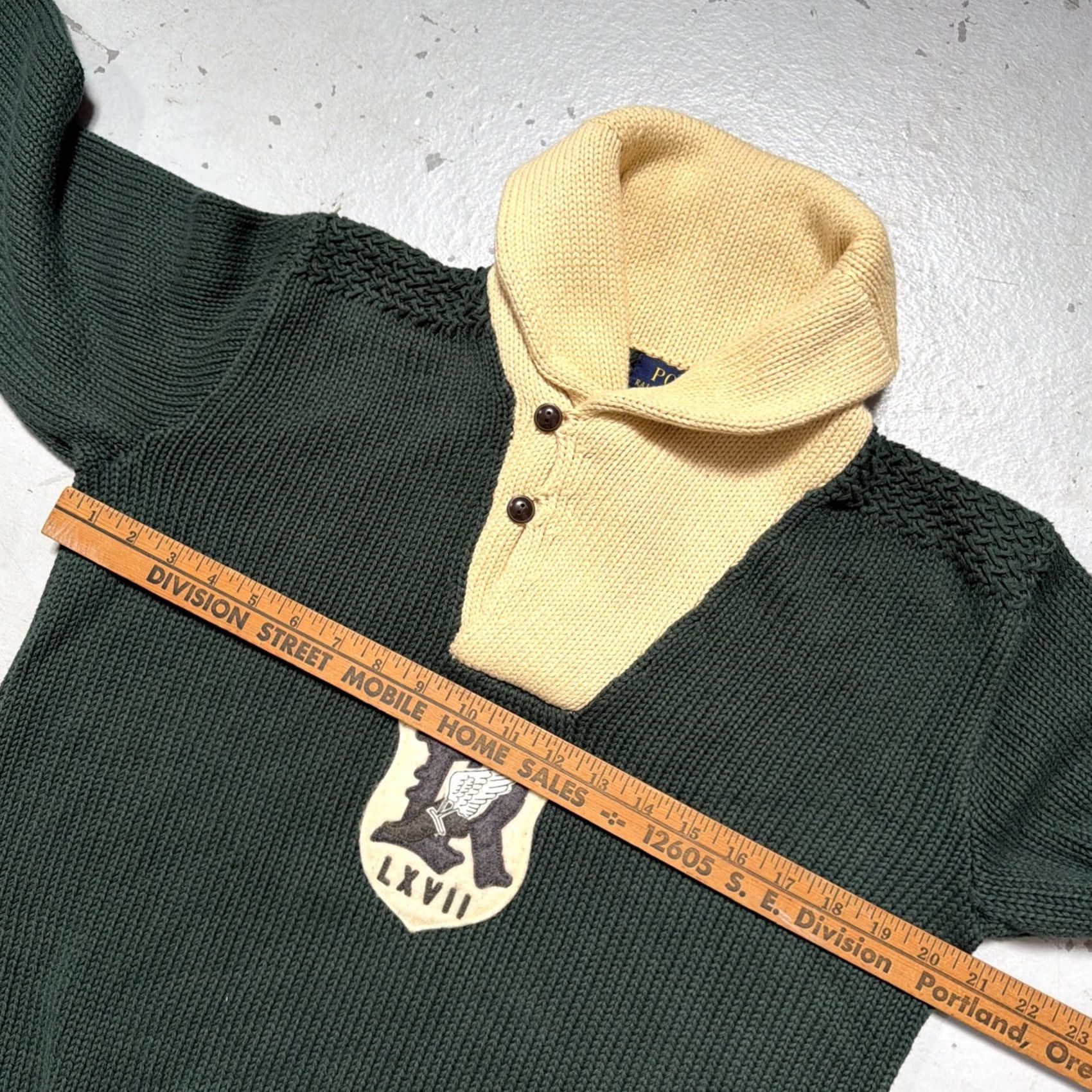 Polo Ralph Lauren Polo Ralph Lauren Knit Shawl Vintage College 1950s Style Sweater Shield P-Wing S Polo Ralph Lauren Shirt Adult Slim? Size US S / EU 44-46 / 1 - 5 Thumbnail