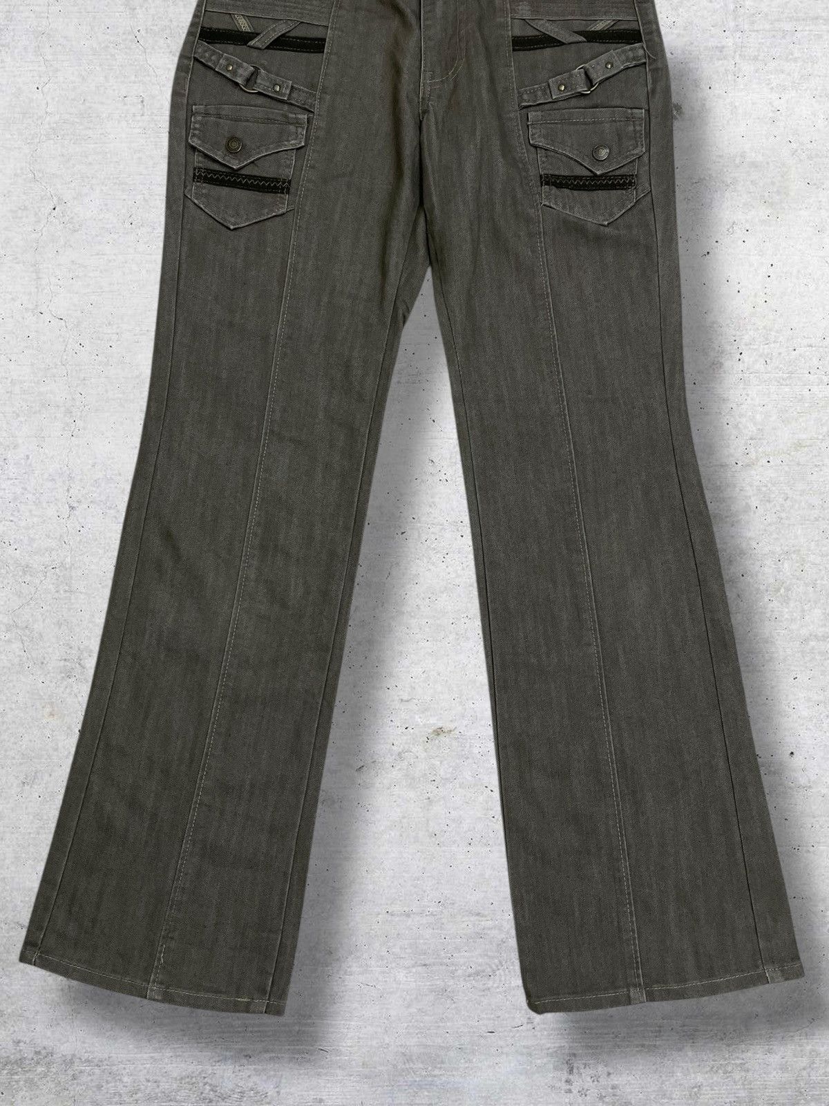 Tornado Mart RARE FLASH TRASH 1990S JAPAN DESIGNER FLARED BUSH PANT Size US 30 / EU 46 - 3 Thumbnail
