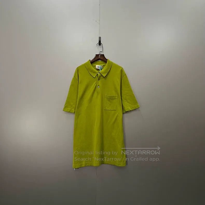 Hermes Hermes Green Letter Embroidered Polo Shirt Size US XXL / EU 58 / 5 - 1 Thumbnail