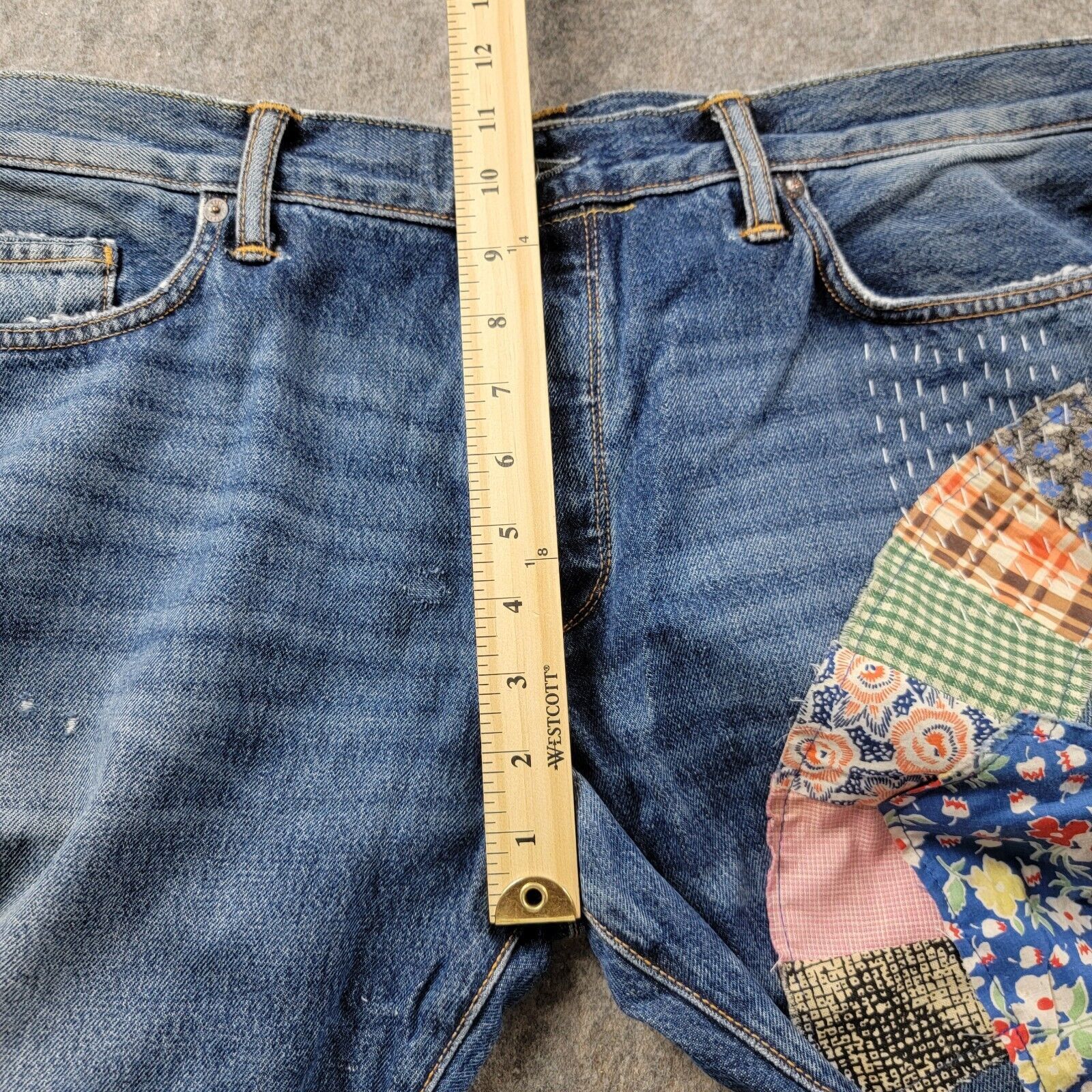 Todd Snyder Todd Snyder Slim Fit Upcycle Patched Selvedge Jeans Size US 36 / EU 52 - 7 Thumbnail