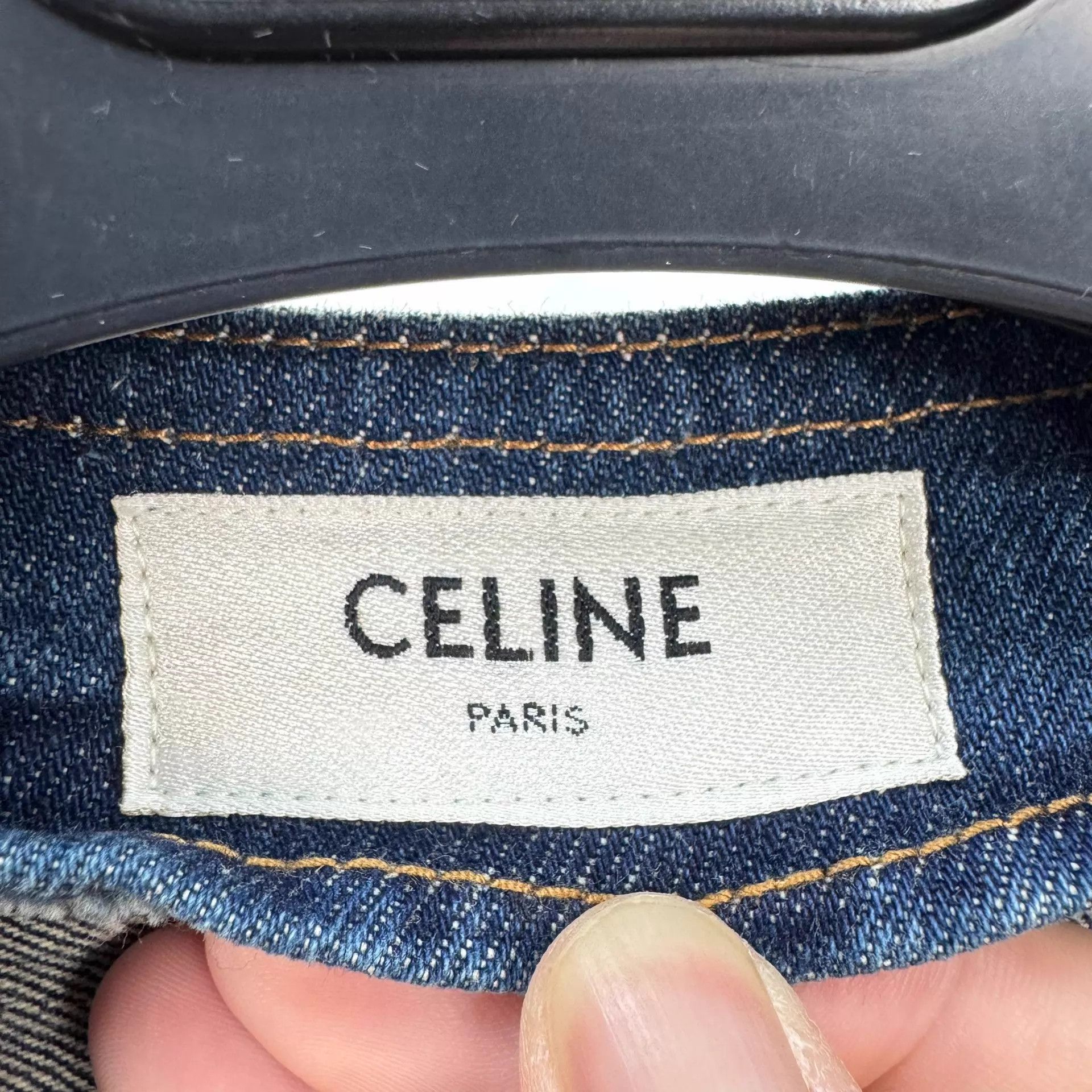 Celine Celine Triomphe Gold-Tone Denim Jacket M New Size M / US 6-8 / IT 42-44 - 5 Thumbnail