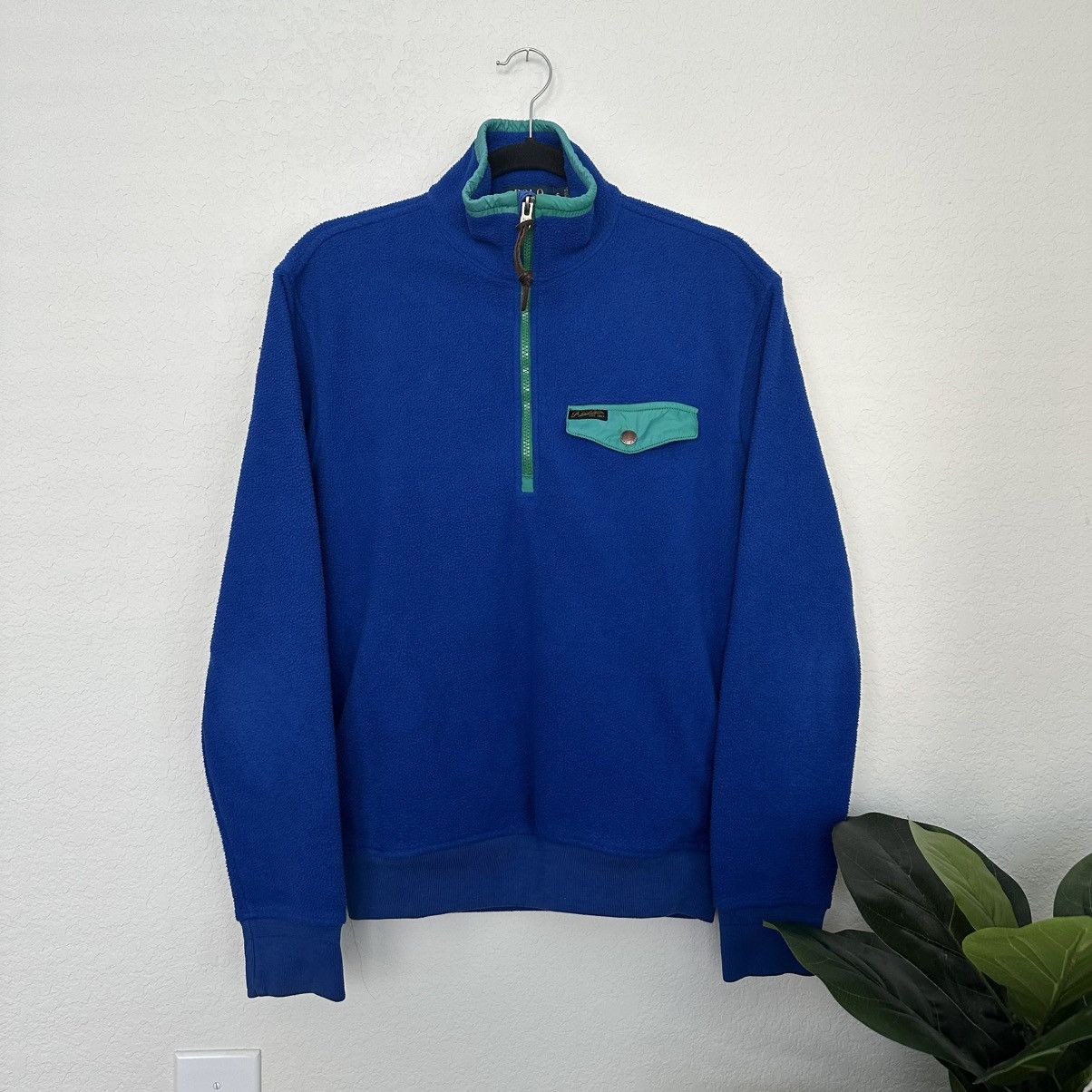 Polo Ralph Lauren Polo Ralph Lauren Blue Fleece Pullover HalfZip Sweater Small Size US S / EU 44-46 / 1 - 2 Thumbnail