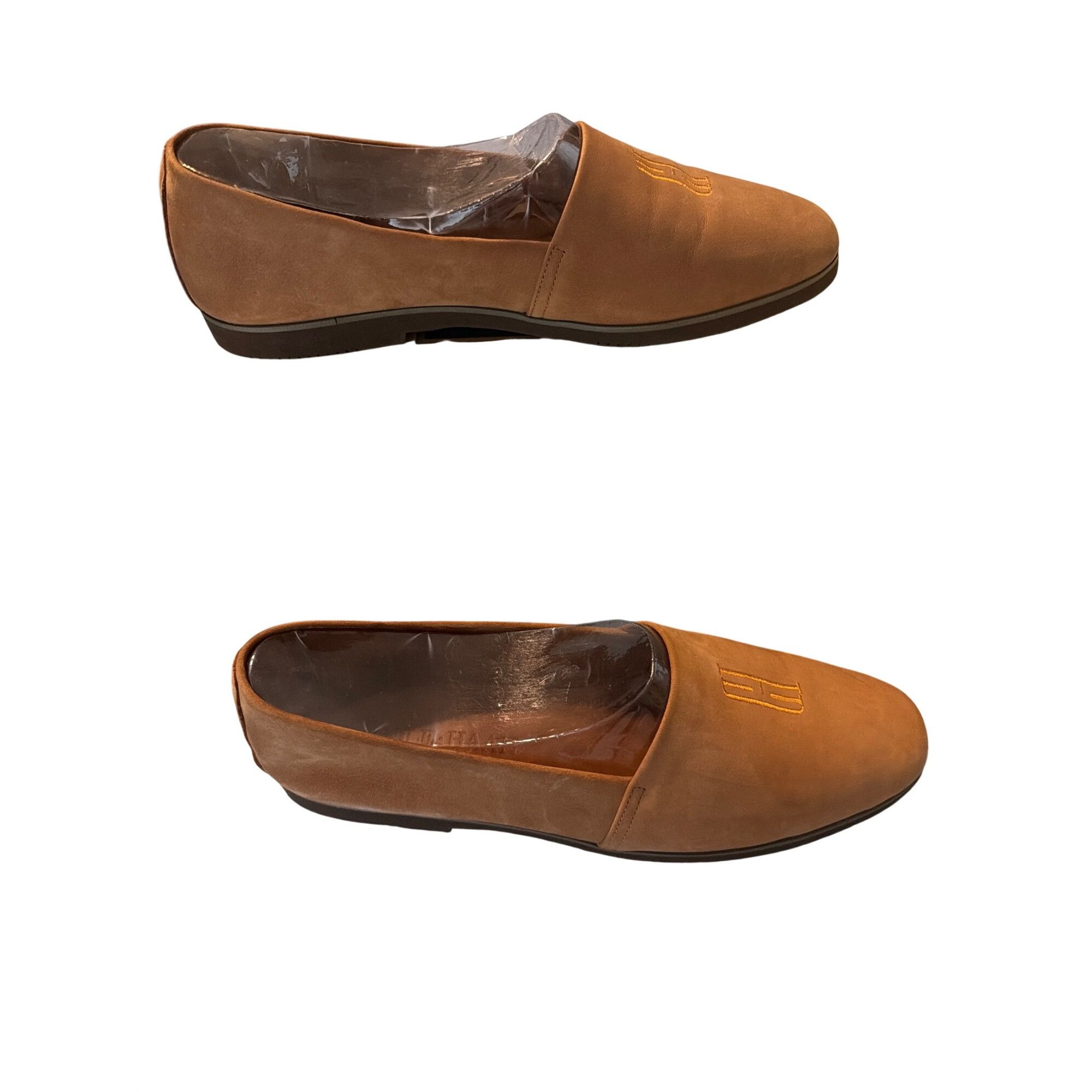 Cole Haan Cole Haan Tan Suede Loafers Flat Shoes Rubber Sole Embroider Size US 9 / IT 39 - 1 Thumbnail