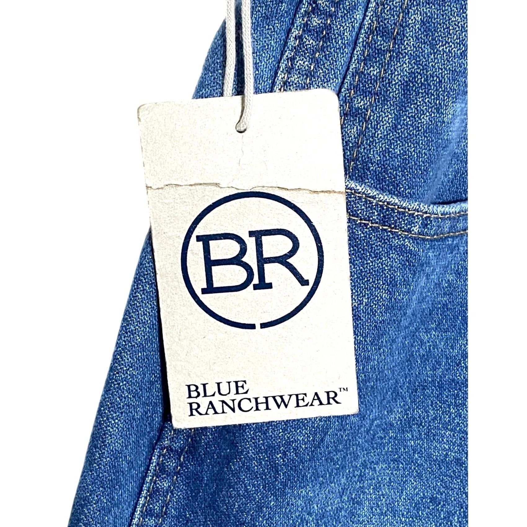 Vintage Blue Ranchwear Jeans Men's 36 Straight Regular Light Medium Wash Denim 5-Pocket Western Cowboy 30 Inseam Rise High 13.5 in Regular Fit Vintage No Size US 36 / EU 52 - 4 Thumbnail