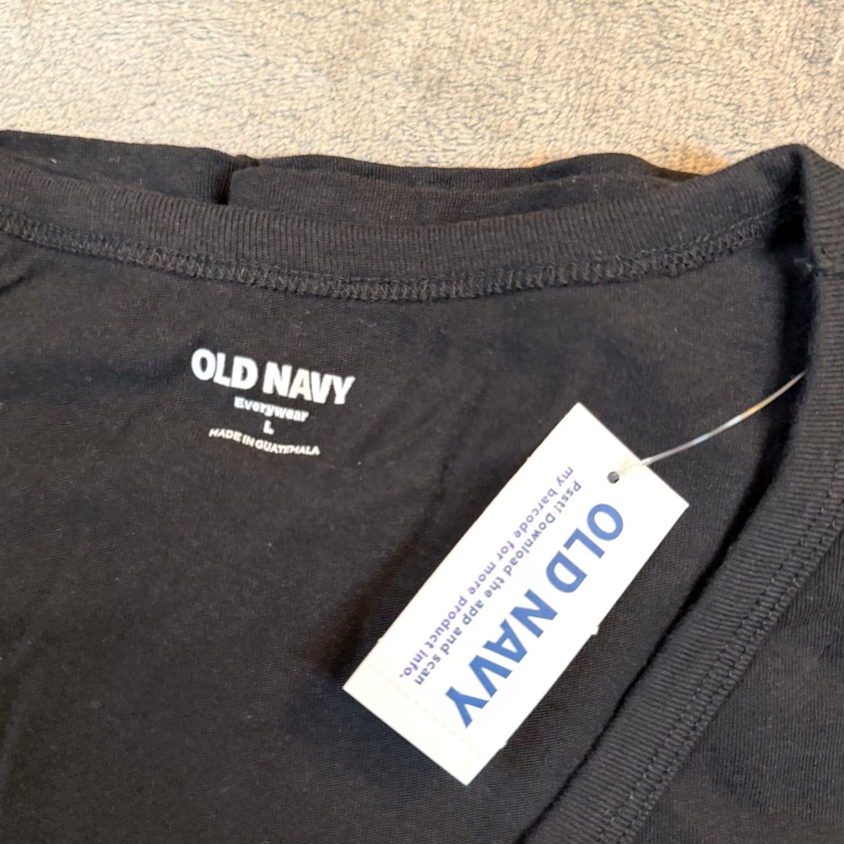 Old Navy Old Navy Everywear T Shirt Womens L Black 3 Piece Set V Neck Cotton NWT Size L / US 10 / IT 46 - 3 Thumbnail