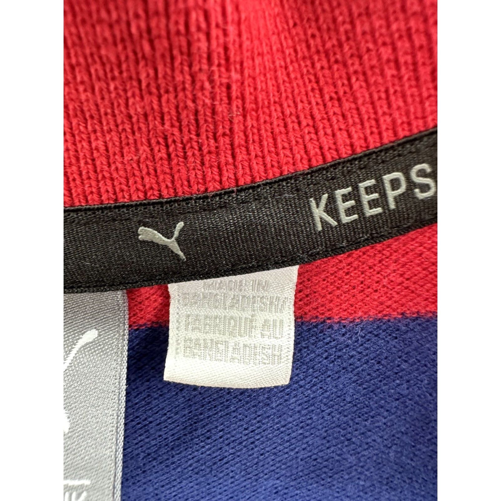 Puma Puma Mens Polo Shirt XL Blue Red Striped Short Sleeve Collared Polo Shirt Regular Fit Men's Polo Shirt - 100% Cotton, Machine Washable Size US XL / EU 56 / 4 - 6 Thumbnail