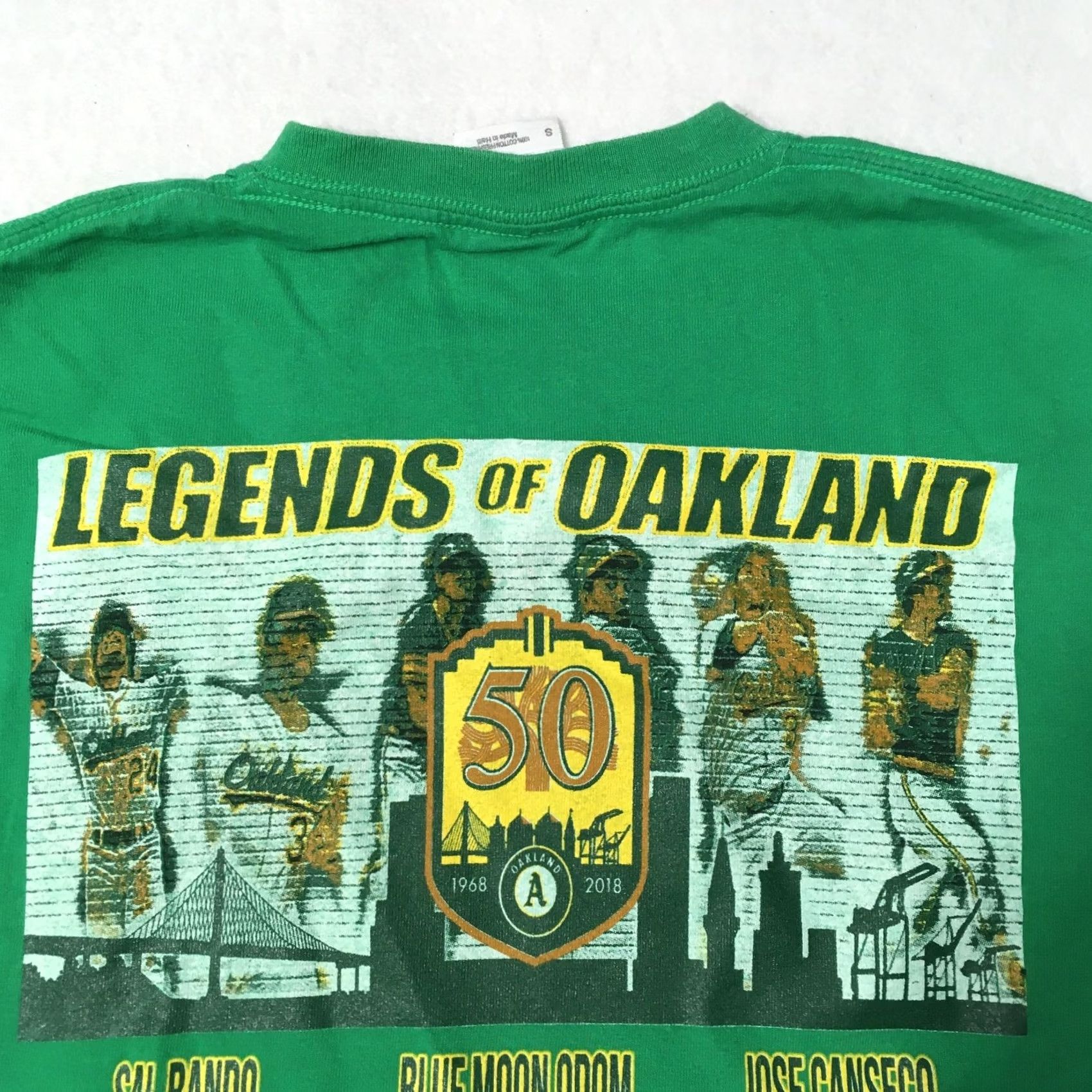 Gildan Homage Oakland A's TO 50 YEARS Shirt Men's SMALL Green Short Sleeve T Size US S / EU 44-46 / 1 - 2 Thumbnail