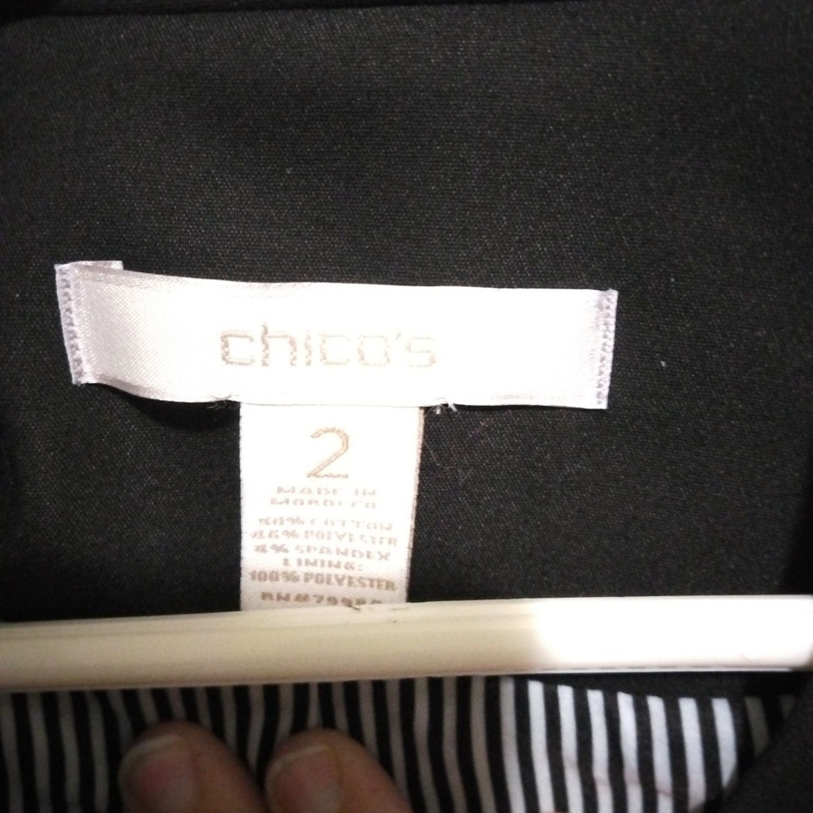 Other Chico's Black Ponte Size 2 Women Career Work Blazer Jacket Size M / US 6-8 / IT 42-44 - 3 Thumbnail