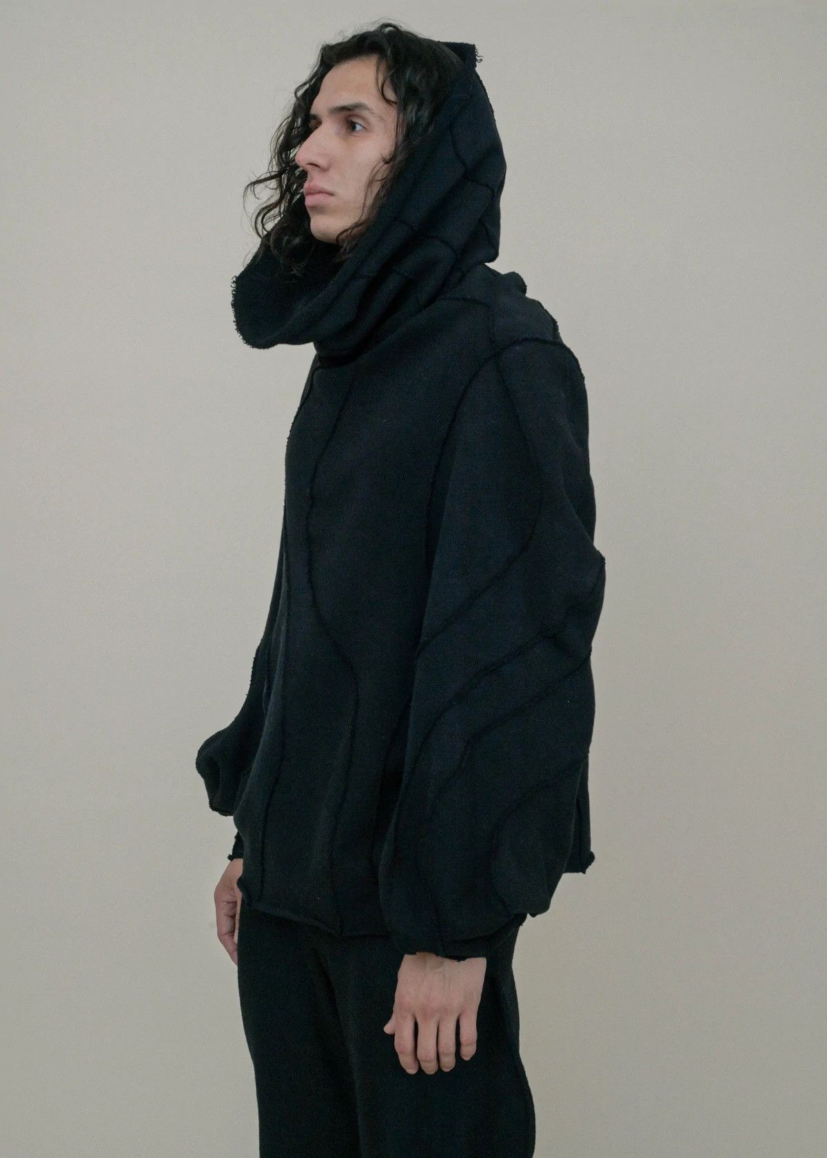 Jordan Arthur Smith Collection 2 Black Dip Dyed Reversible Human Sweater Size US L / EU 52-54 / 3 - 2 Thumbnail