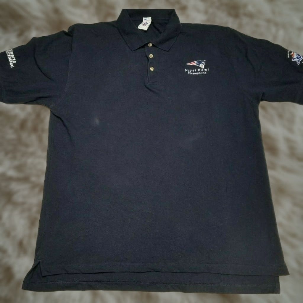 NFL NEW ENGLAND PATRIOTS POLO SHIRT ADULT XL BLUE 100% COTTON NFL MENS Size US XL / EU 56 / 4 - 1 Thumbnail
