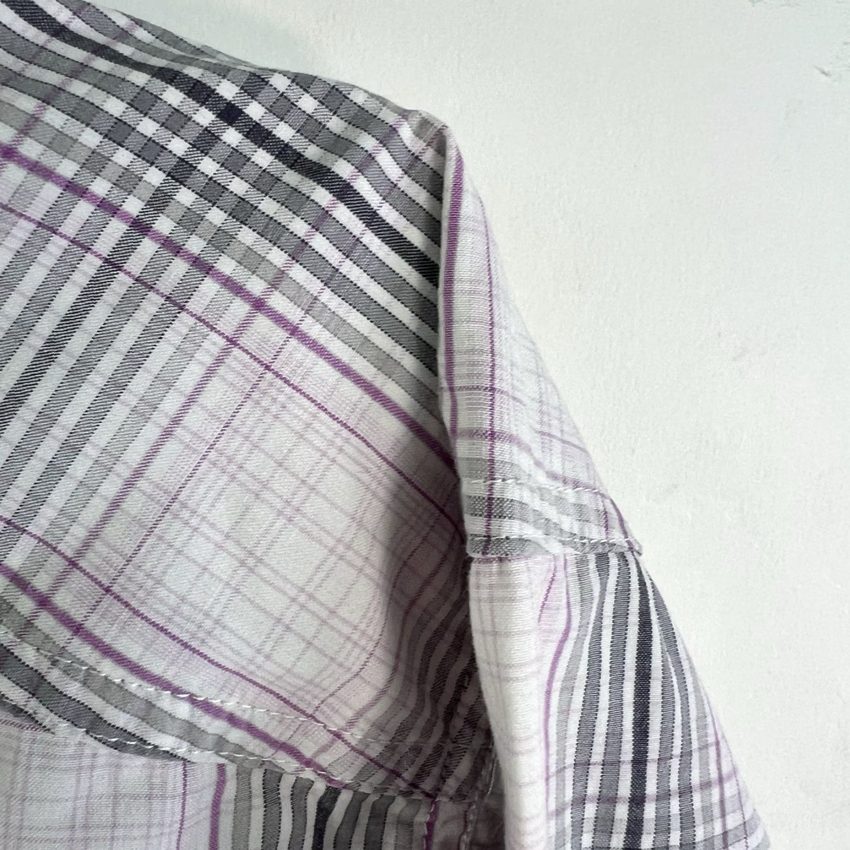 Ariat Ariat Pro Series Button-Down Plaid Shirt XL Mens Size Long Sleeve Gray Purple Size US XL / EU 56 / 4 - 2 Thumbnail