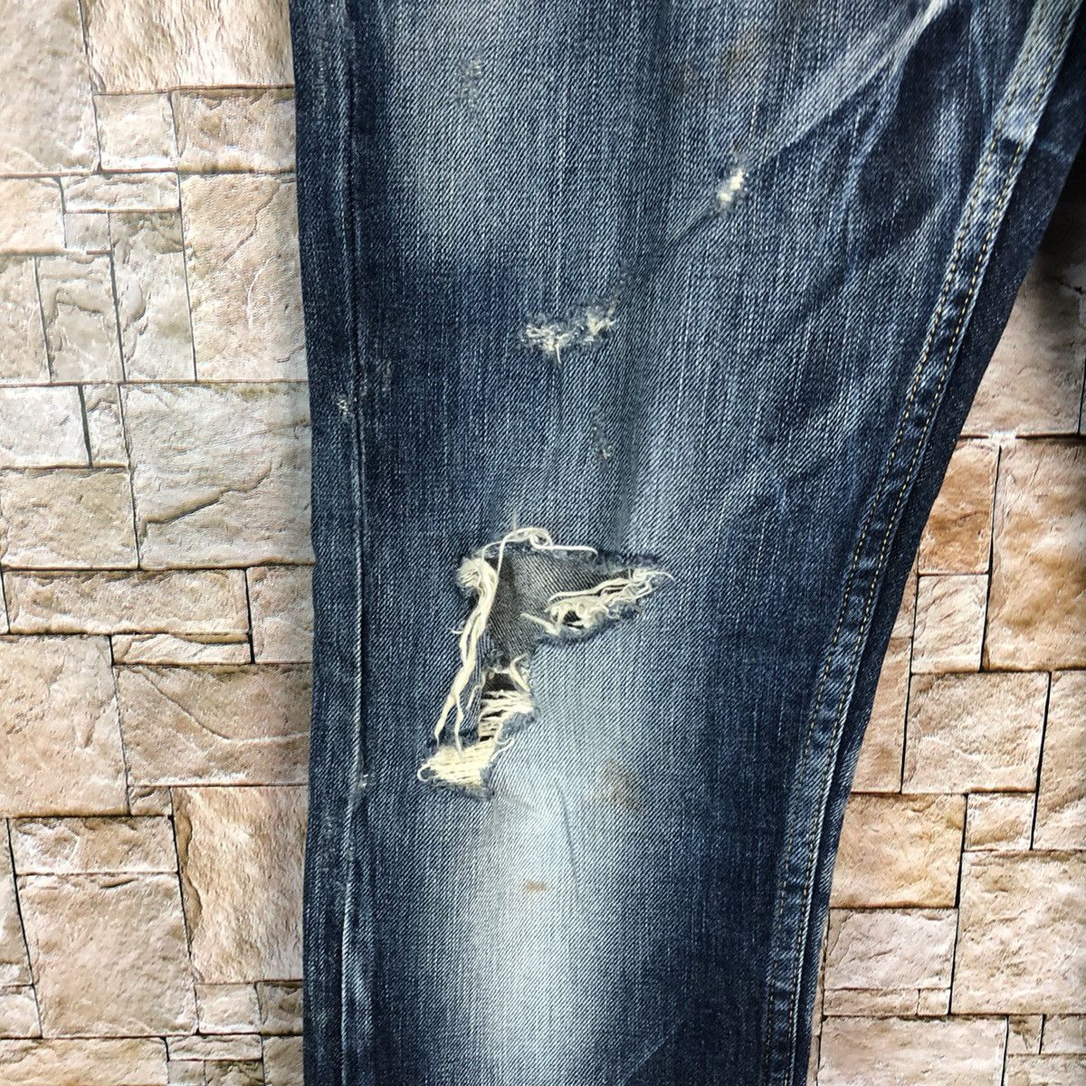 Japanese Brand Jack Rose Blue faded Denim Pants #A456 Size US 31 - 9 Thumbnail