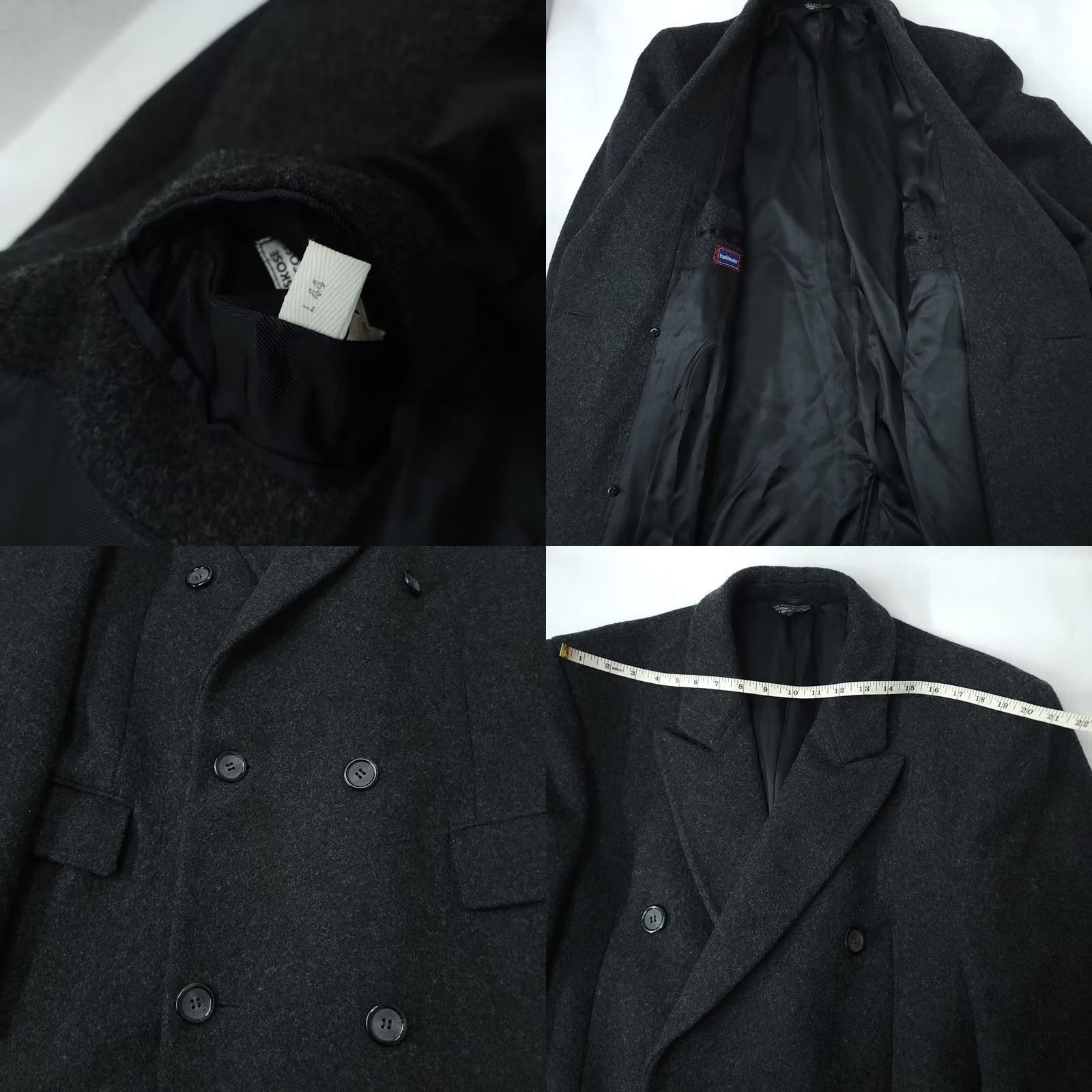 Doublet VINTAGE Traditionalist Mens Coat Trench Coat Gray 44 Long Double Breasted Lined Wool Size US S / EU 44-46 / 1 - 8 Thumbnail