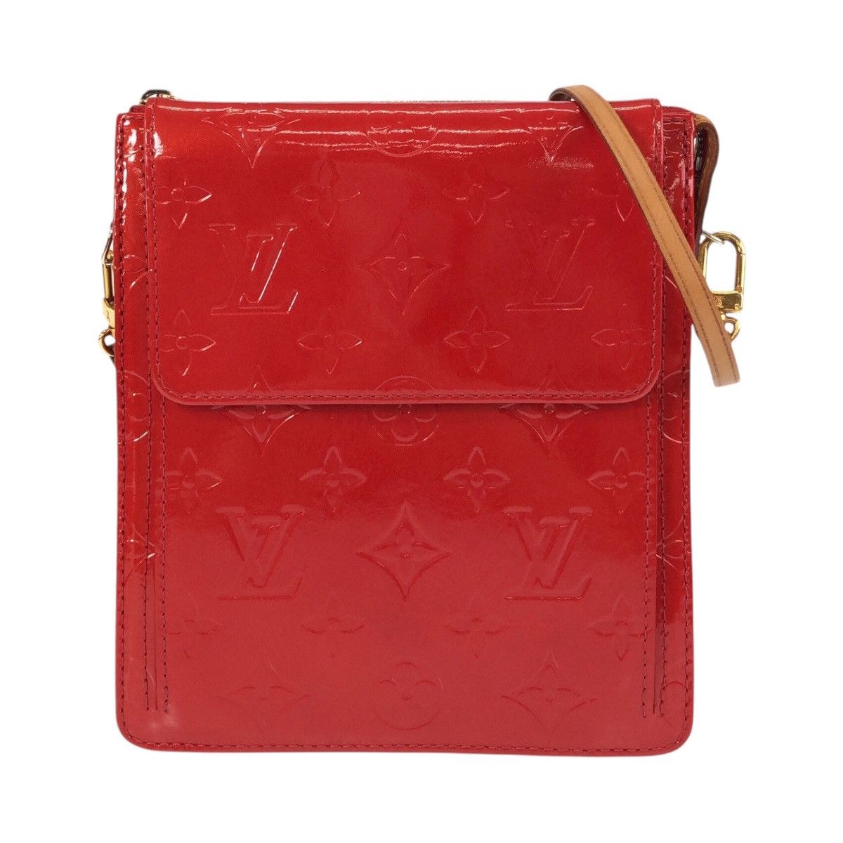 Louis Vuitton Louis Vuitton Mott Monogram Vernis Shoulder Bag Enamel Shoulder Bag M91137 in Red, Women's