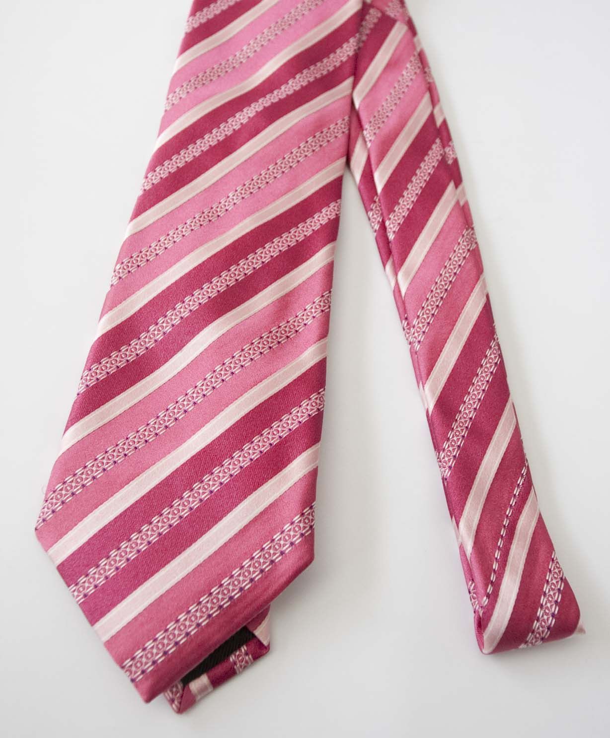 Canali Canali Tie 100% Silk Made in Italy Pink Size ONE SIZE - 2 Thumbnail