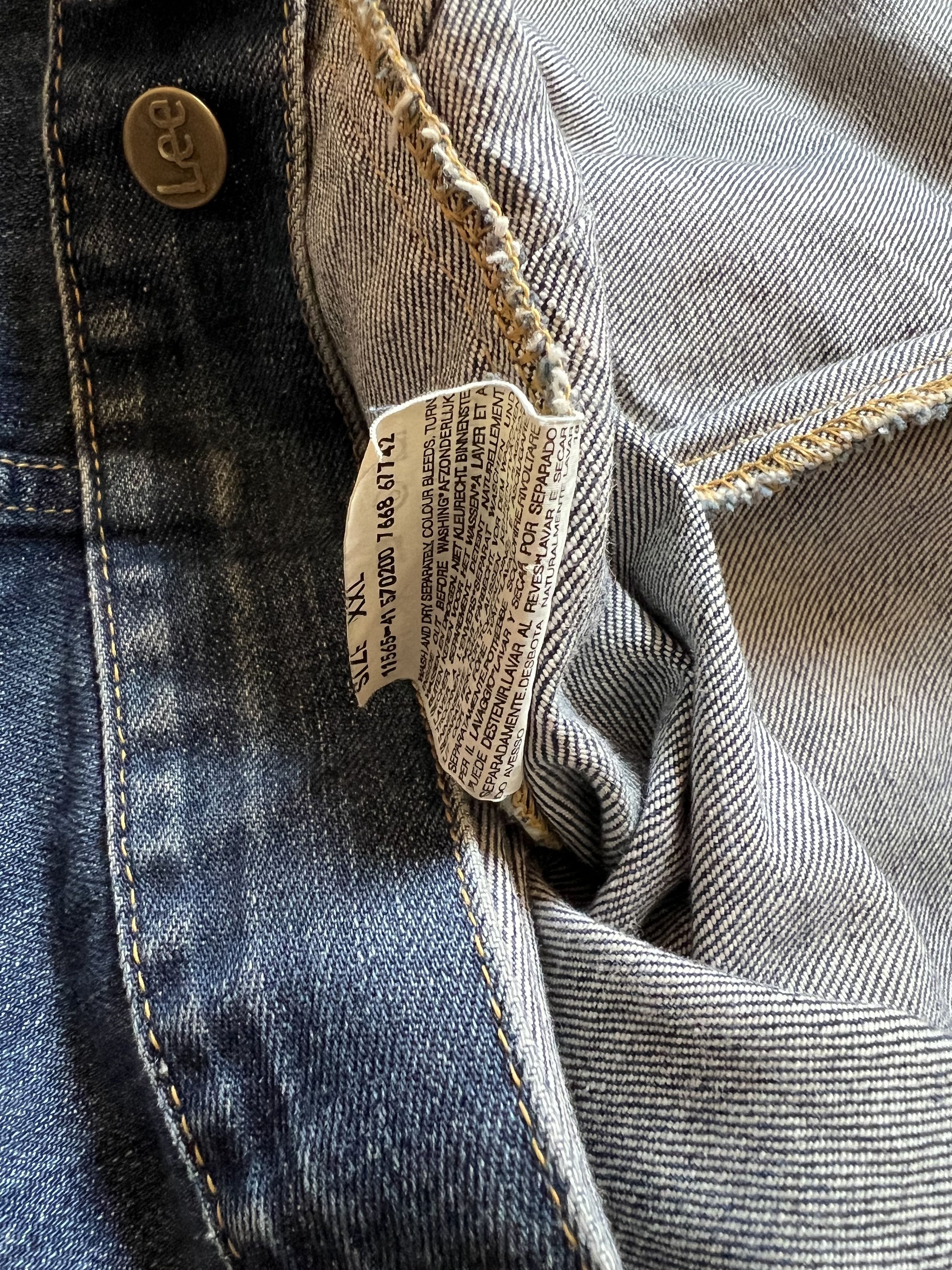 Lee Lee Vintage Heavy Trucker Denim NFS Fade Jacket Bomber Size US XXL / EU 58 / 5 - 8 Thumbnail