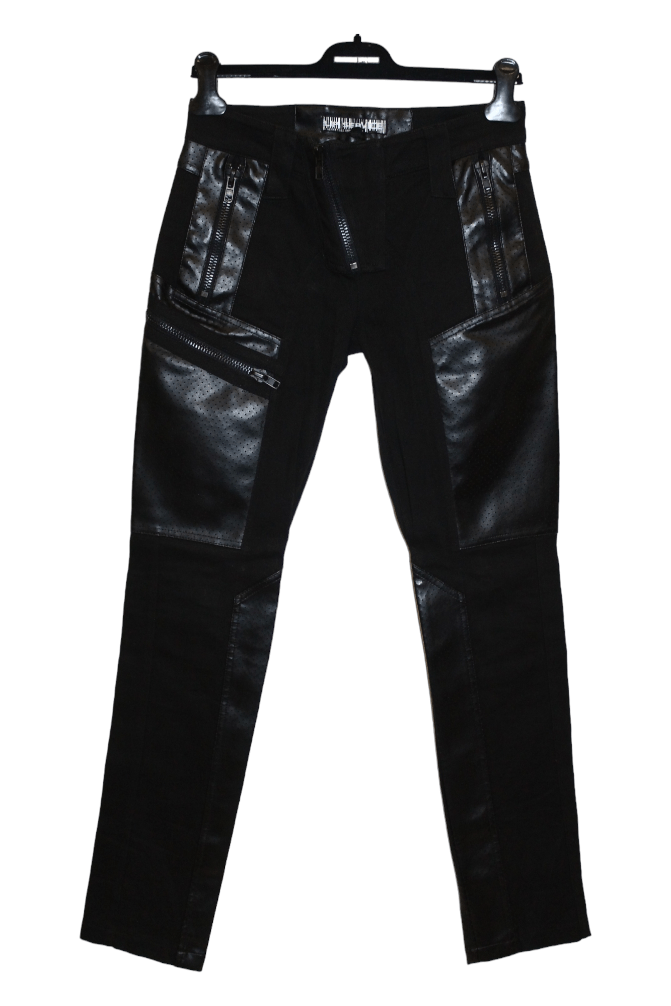 Lip Service 💥Lip Service USA Glam Biker Stretch Pants Faux Leather Trim Size US 30 / EU 46 - 14 Thumbnail