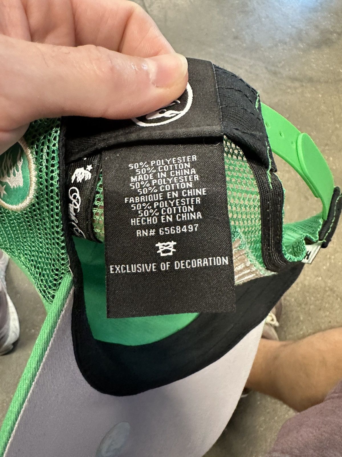 HELLSTAR Hellstar Big Logo Trucker Snapback Hat Green Size ONE SIZE - 5 Thumbnail