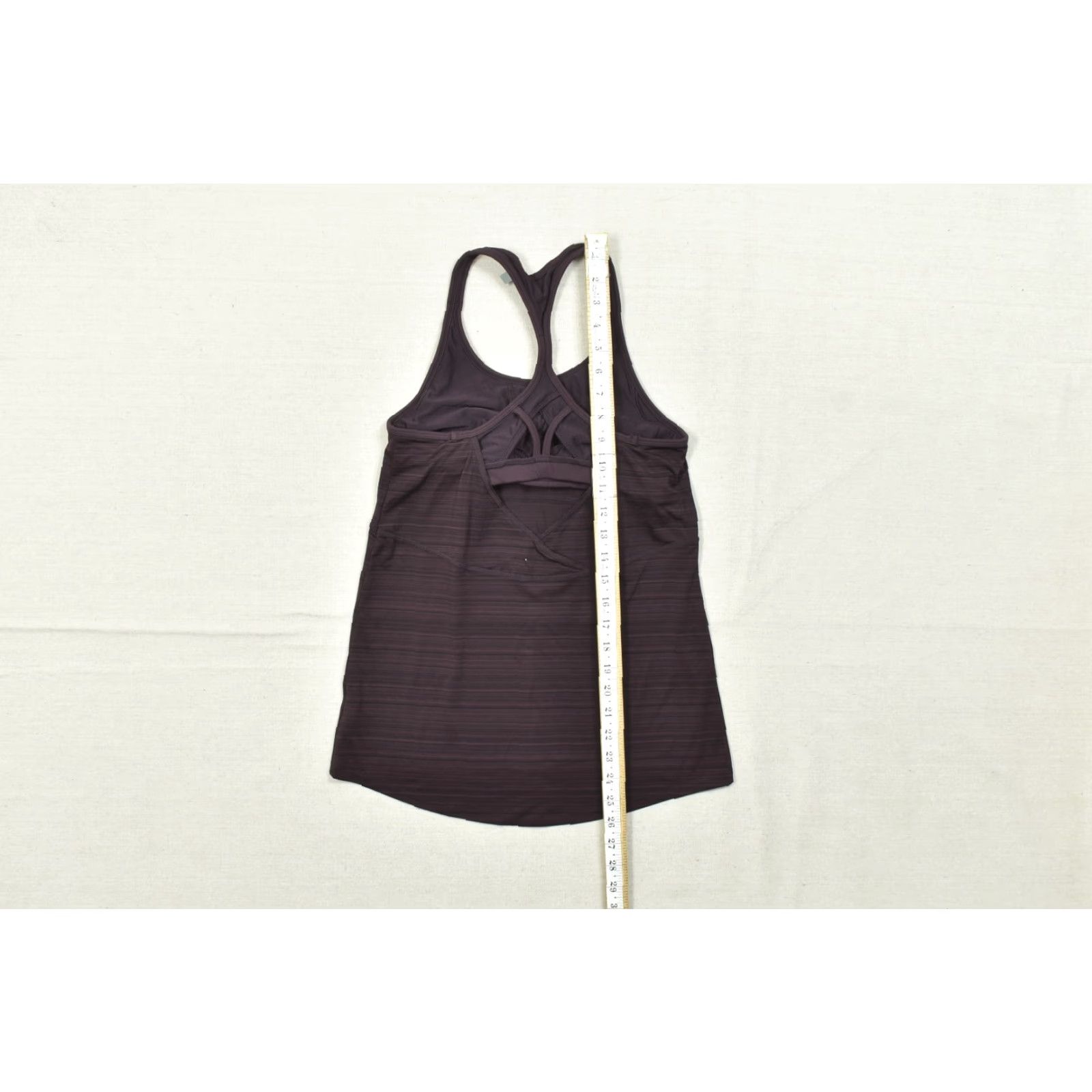 Athleta Athleta Tank XS Purple Striped Racerback Built-in Shelf Bra Polyester Sleeveless Scoop Neck Casual Women Size XS / US 0-2 / IT 36-38 - 4 Thumbnail