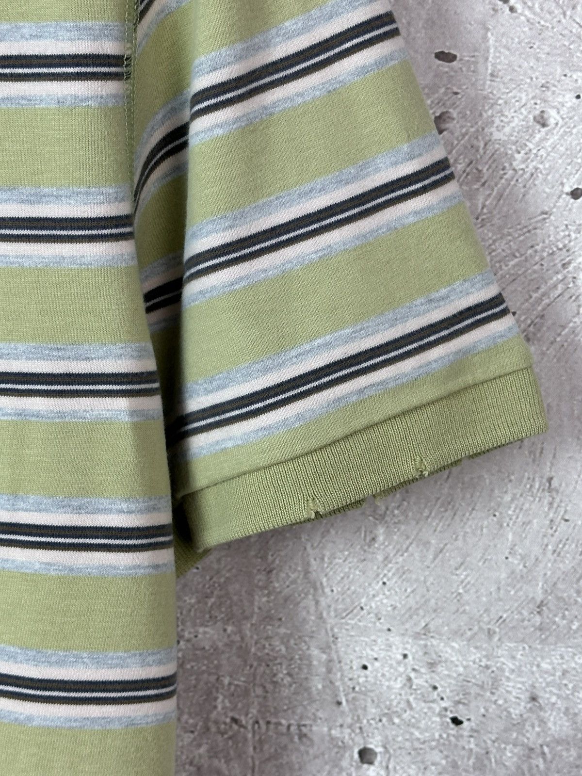 Nigel Cabourn Nigel Cabourn Utility Stripped Distressed Men’s Cotton Polo Size US L / EU 52-54 / 3 - 6 Thumbnail