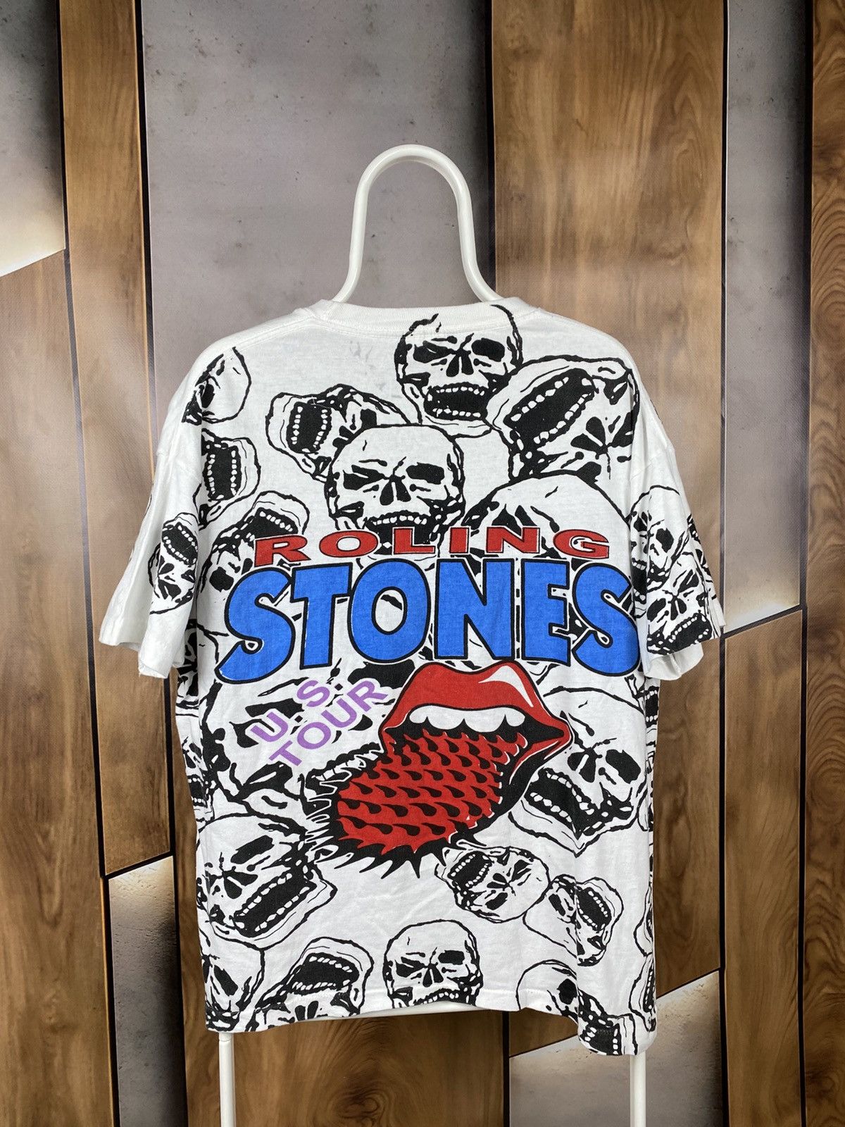 The Rolling Stones 💀Vintage 90s T-Shirt Rolling Stones Overprint U.S Tour Tee💀 Size US L / EU 52-54 / 3 - 2 Thumbnail