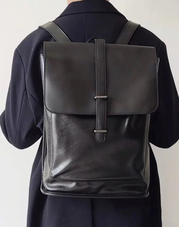 Japanese Brand Mikami x Maezo Retro fashion pu leather usb port backpack Size ONE SIZE - 1 Thumbnail