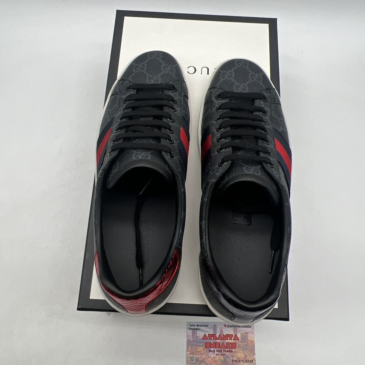Gucci Gucci ace gg supreme black grey Size US 7.5 / EU 40-41 - 7 Thumbnail