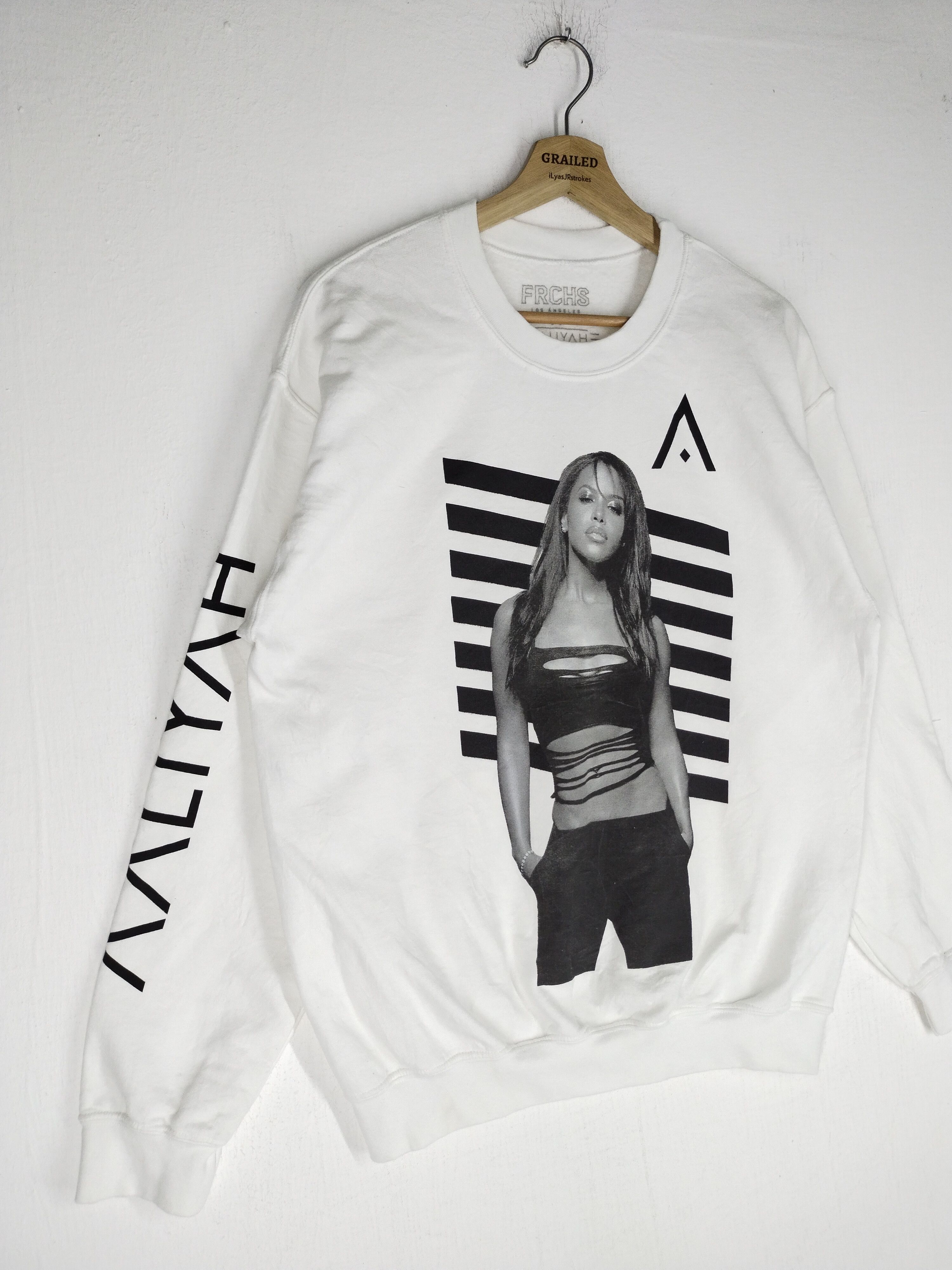 Band Tees × Rap Tees Aaliyah x FRCHS White Sweatshirt Size US M / EU 48-50 / 2 - 3 Thumbnail