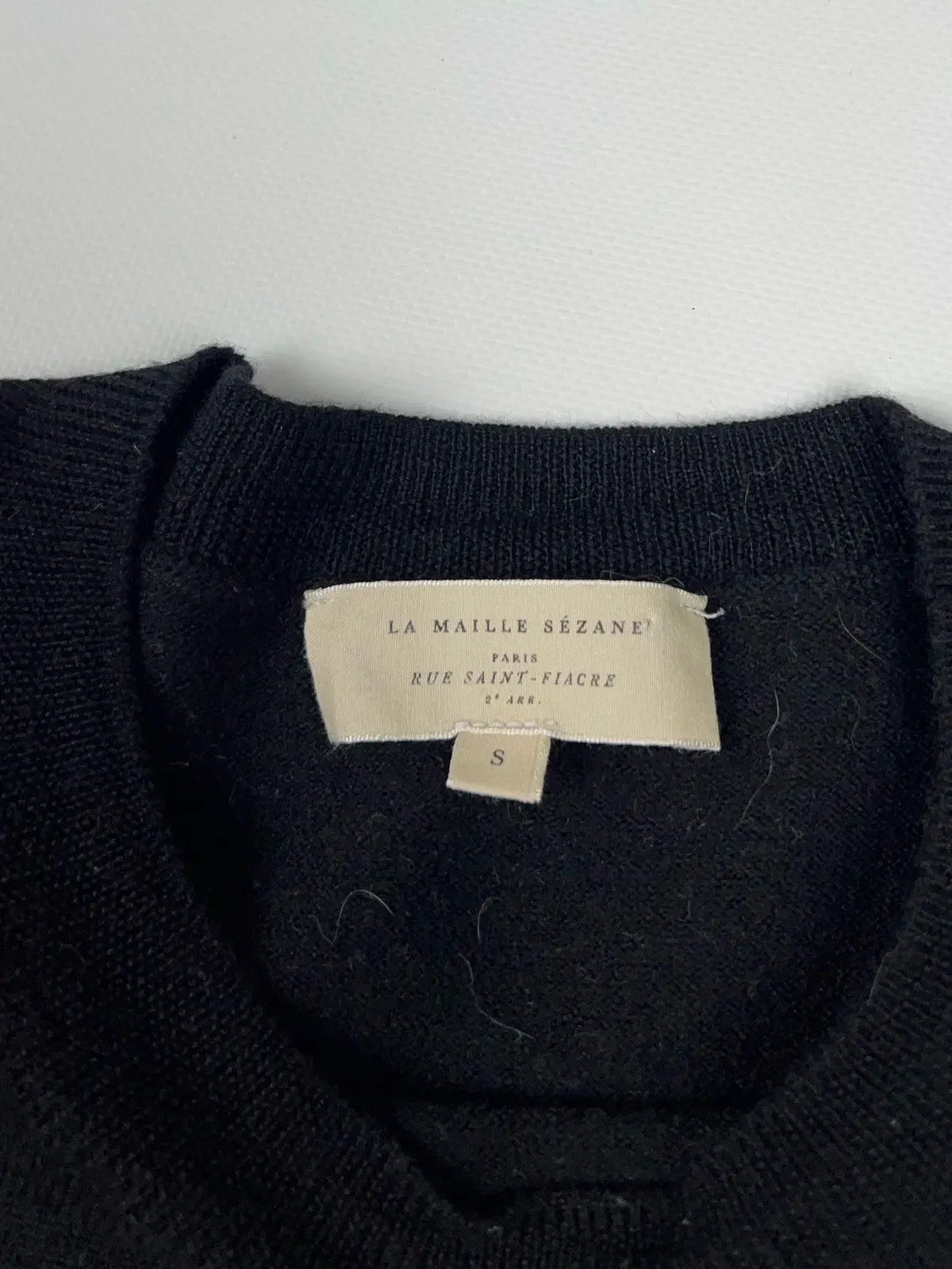 Sezane Sezane Wool Tunic Jumper Long Sweater Black Size S / US 4 / IT 40 - 2 Thumbnail