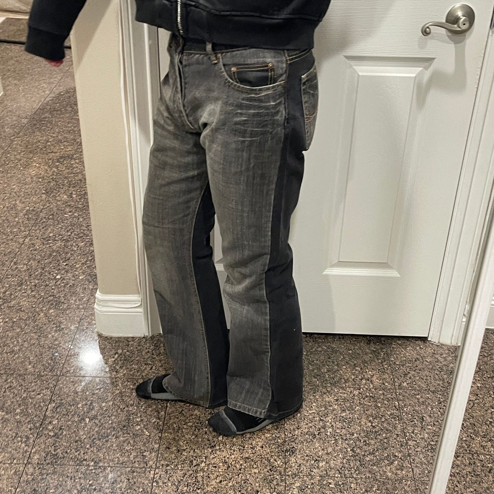 Other Vintage Japanese Archive Faded Black Bootcut Denim Jeans Size US 30 / EU 46 - 6 Thumbnail