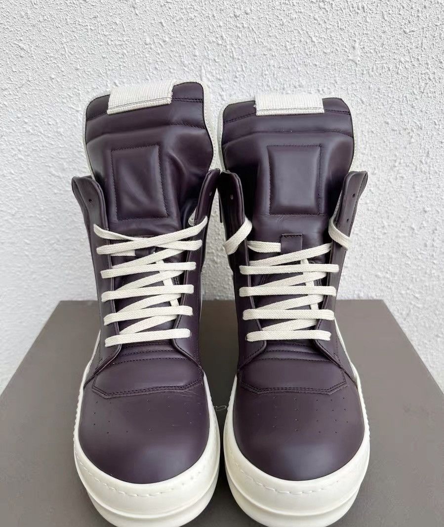 Rick Owens Rick Owens Geobasket purple & white leather limited edition Size US 9 / IT 39 - 2 Thumbnail
