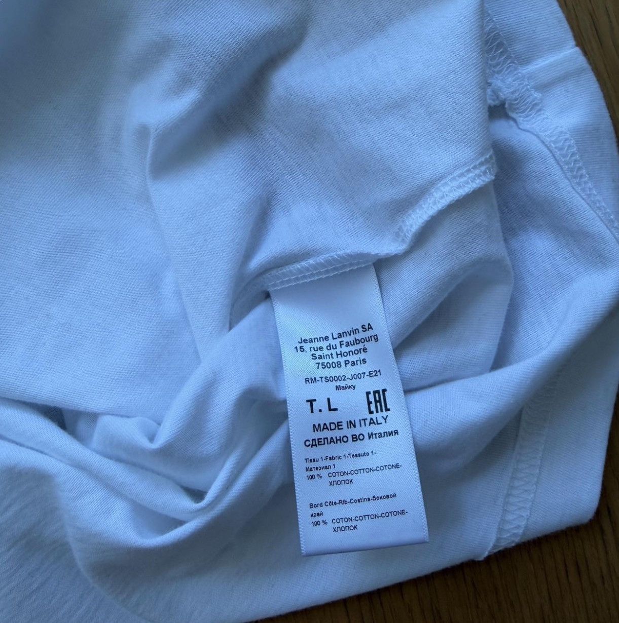Lanvin Lanvin white tee Size US L / EU 52-54 / 3 - 3 Thumbnail