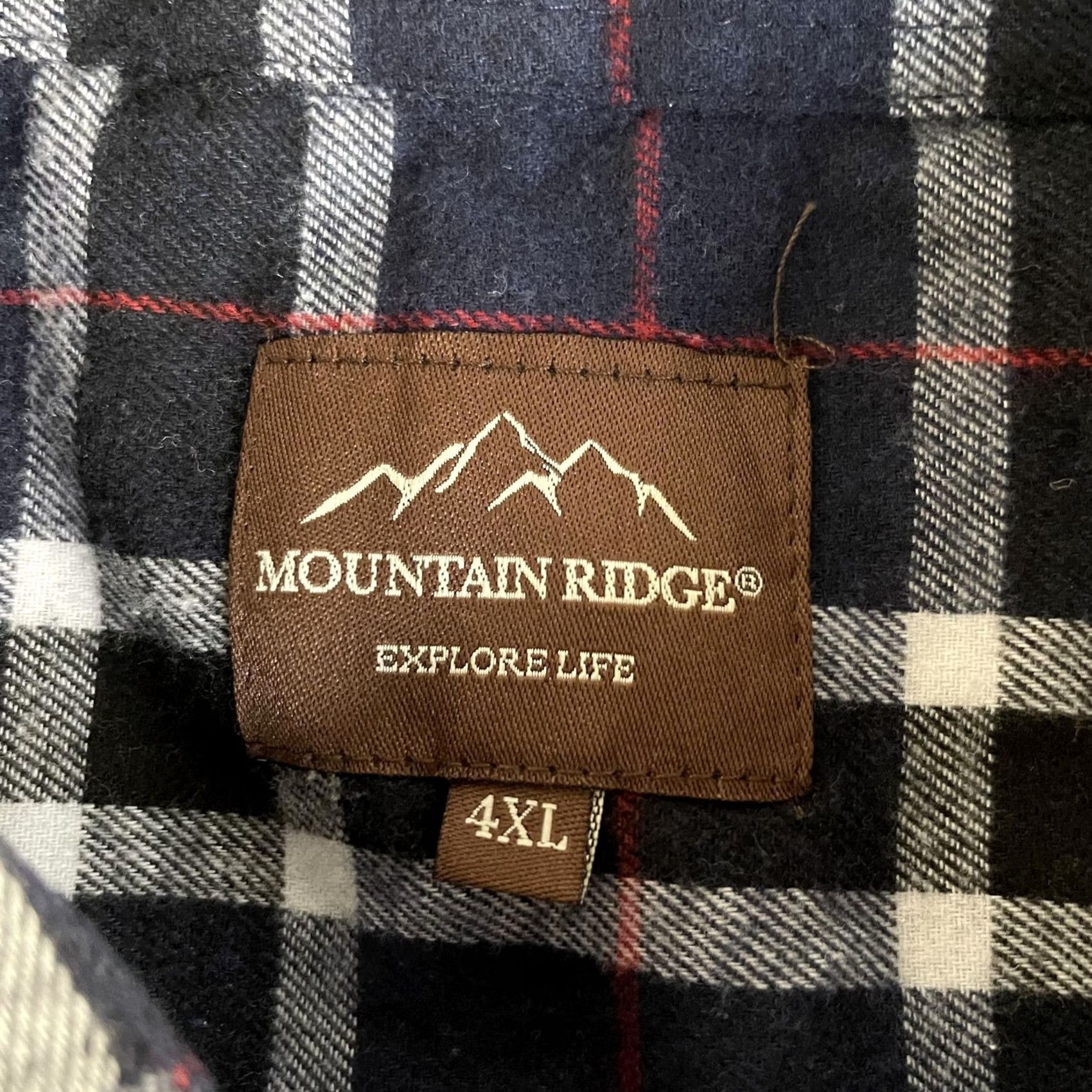 Vintage VINTAGE Mountain Ridge Shirt Mens 4XL Navy Plaid Long Sleeve Button Up Flannel Shirt Size US XXL / EU 58 / 5 - 4 Thumbnail