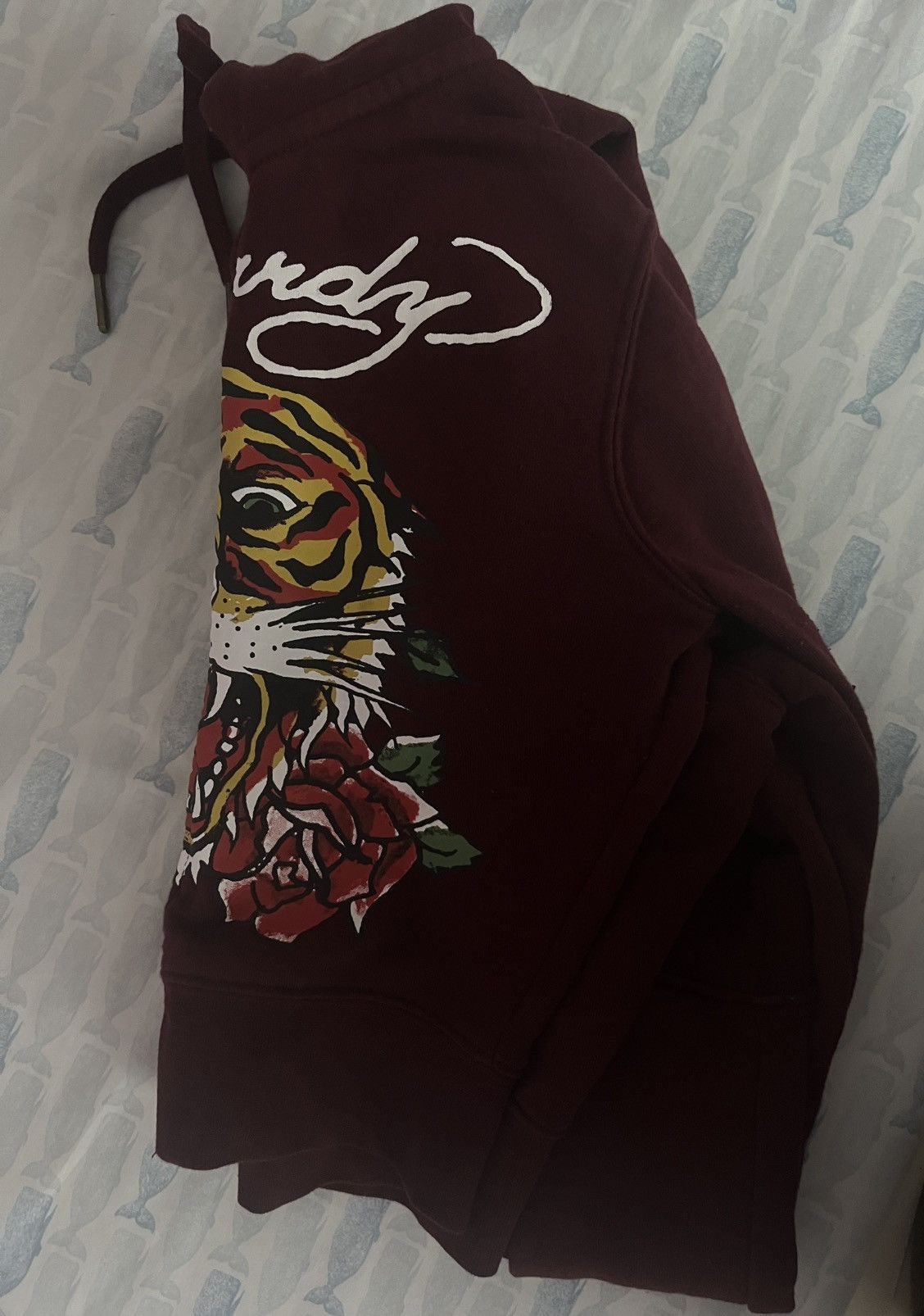 Ed Hardy Ed Hardy cropped jacket in maroon. Size XS / US 0-2 / IT 36-38 - 4 Thumbnail