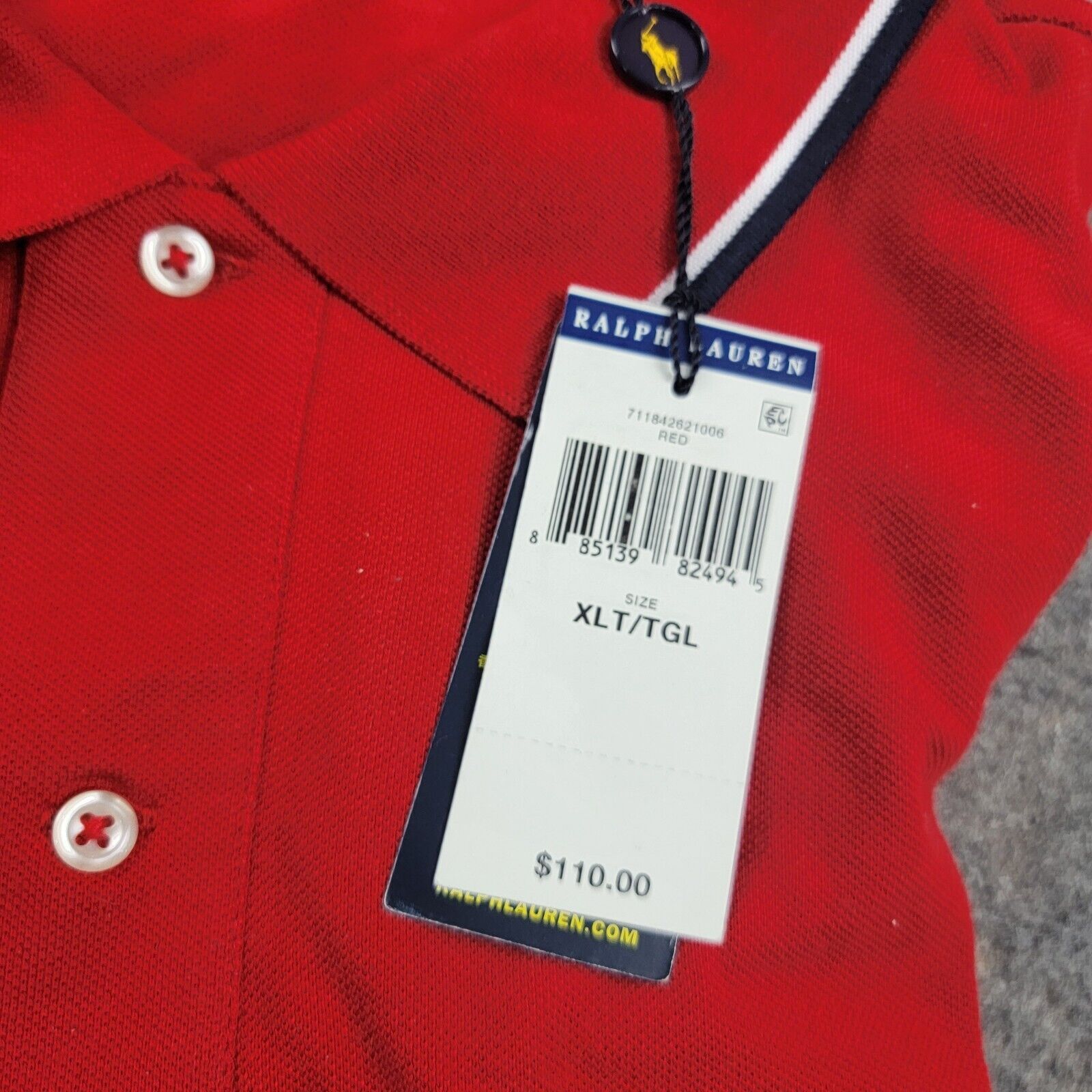 Polo Ralph Lauren Polo Ralph Lauren Tipped Collar Polo Shirt Custom Slim Fit Size US XL / EU 56 / 4 - 8 Thumbnail