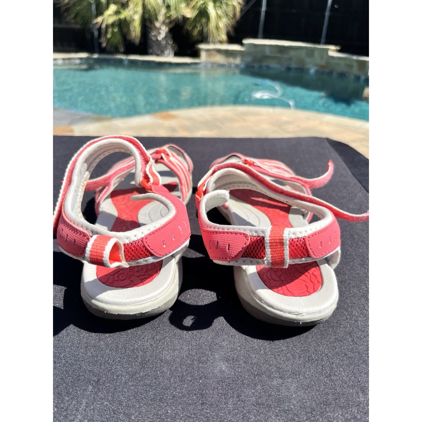 Croft & Barrow Croft & Barrow Pink Salmon Adjustable Strap Slip On Sandal Women’s Size 10 Casual Travel Flat Heel Size US 10 / IT 40 - 3 Thumbnail