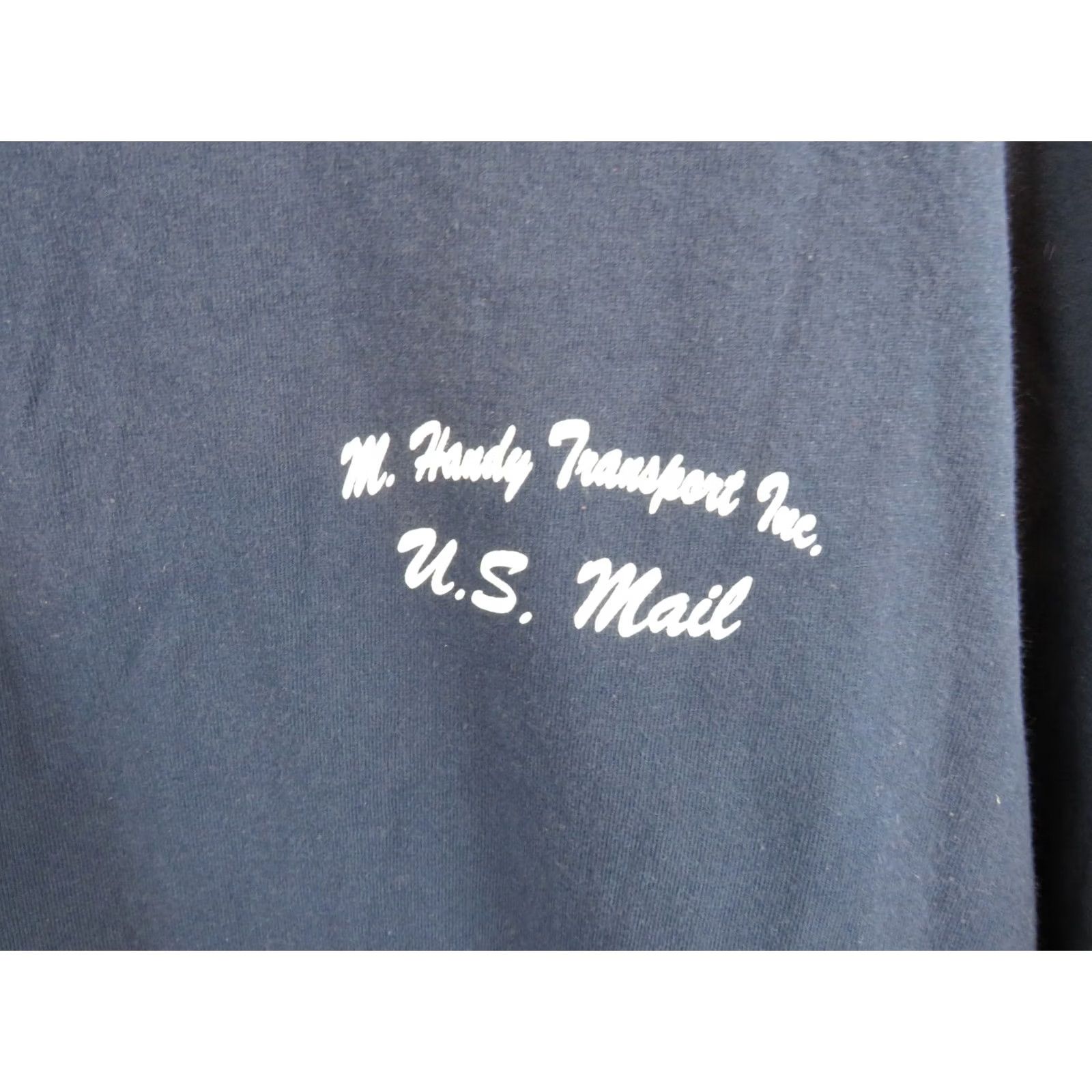 Vintage VINTAGE M. Handy Transport INC. US Mail trucking semi Blue Tee T-Shirt 2XL 1990s Graphic Tee Grunge Unisex Size US XXL / EU 58 / 5 - 2 Thumbnail
