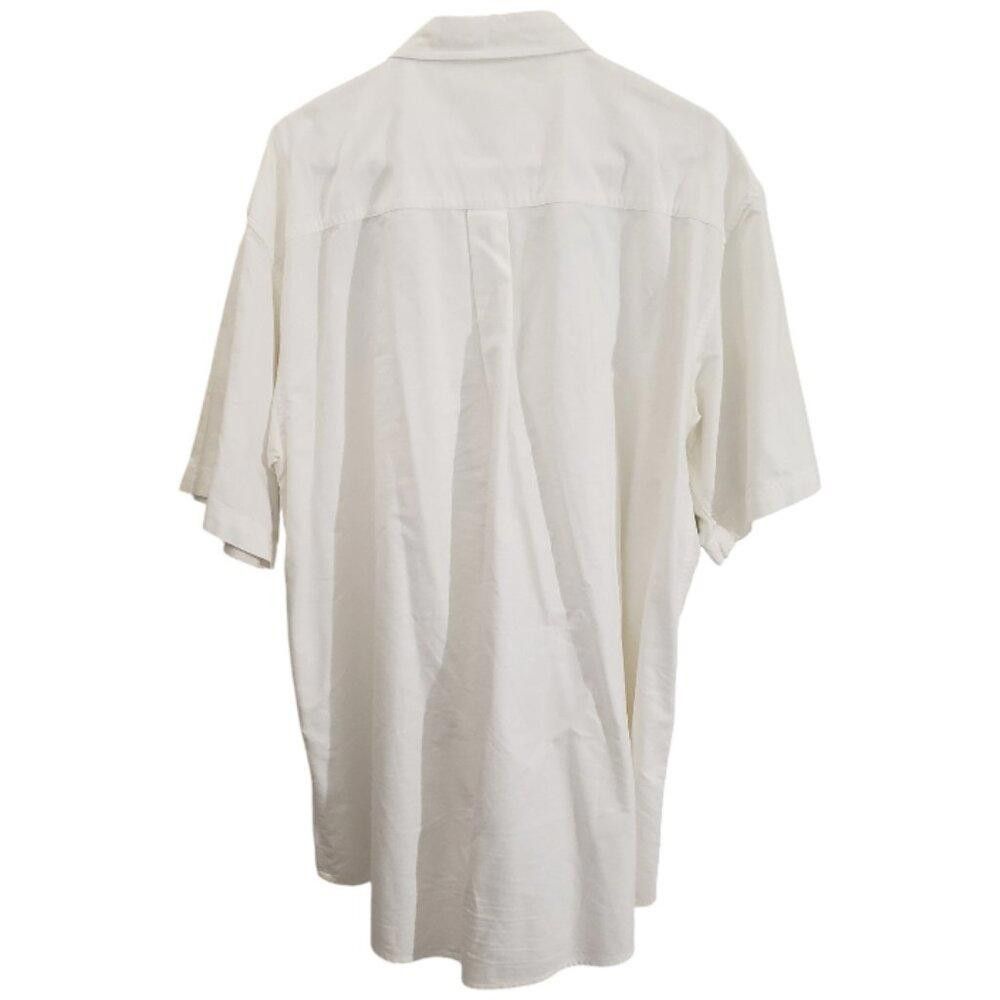 Faded Glory CT1877 Faded Glory Cream Short Sleeve 100% Cotton Shirt Size US XL / EU 56 / 4 - 4 Thumbnail