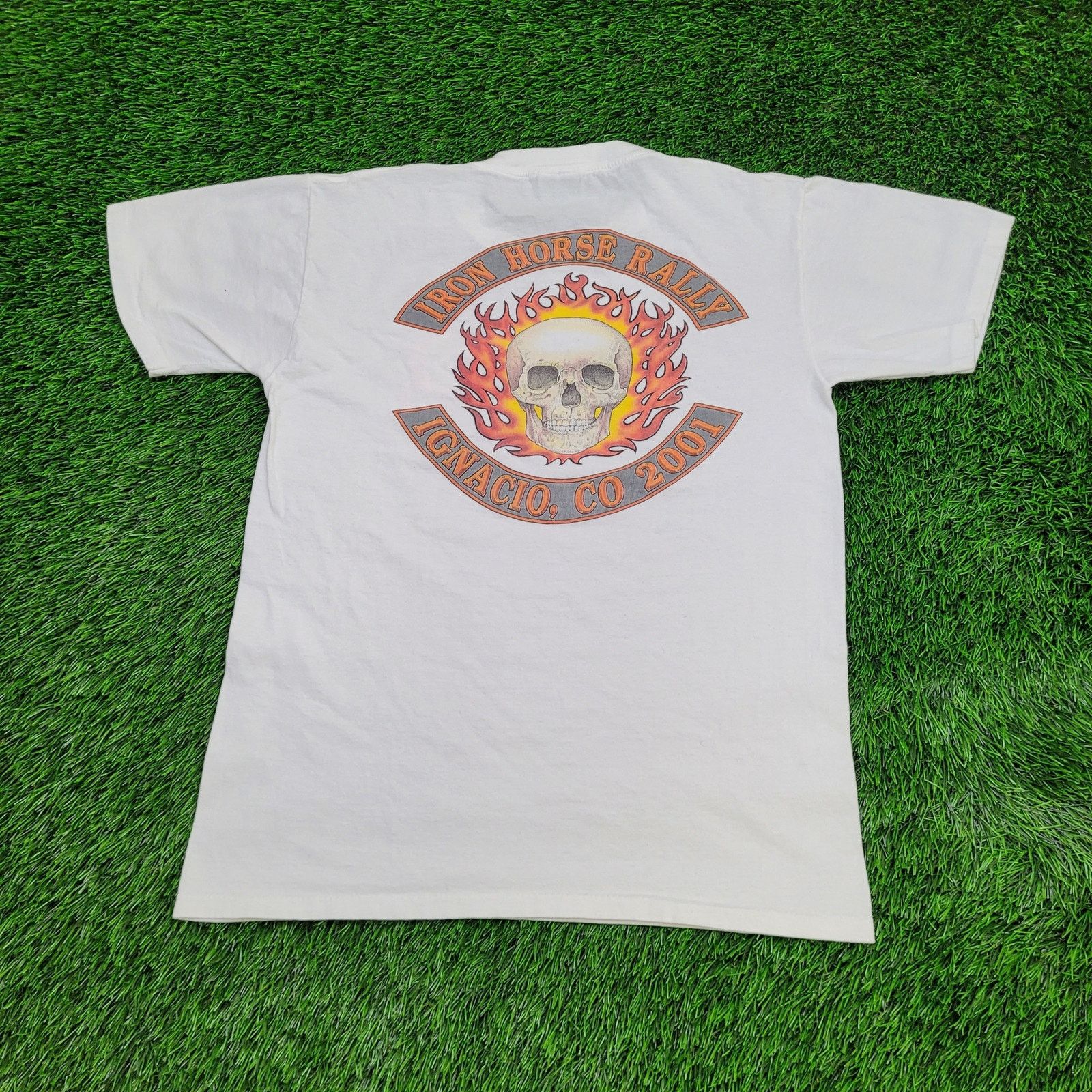 All Sport Vintage 2001 Iron Horse Rally Shirt Medium 20x26 Skull Biker Size US M / EU 48-50 / 2 - 1 Thumbnail
