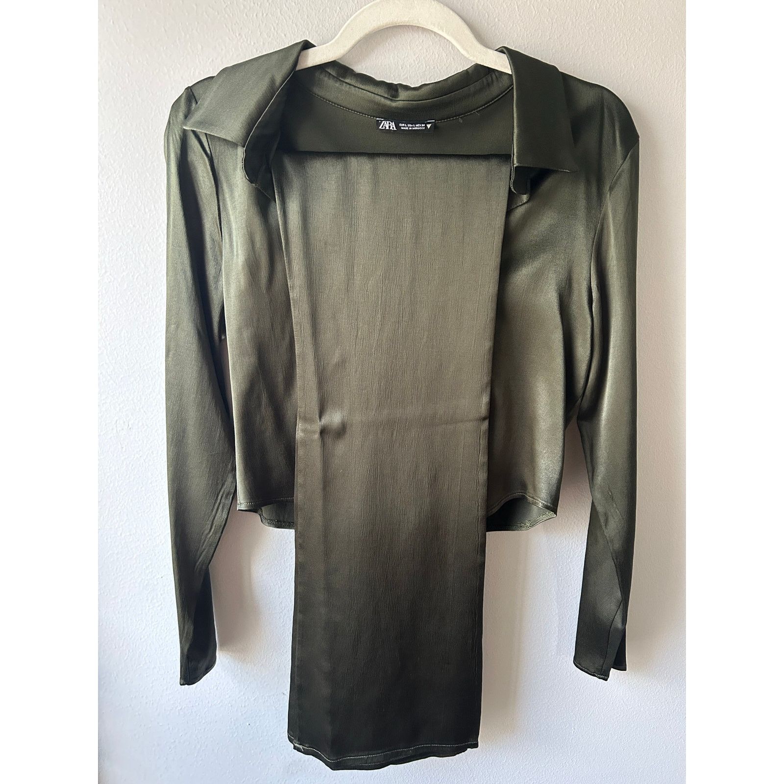 Zara Zara Pant and Top Satin Set in Green Size Large Size 28" / US 6 / IT 42 - 10 Thumbnail