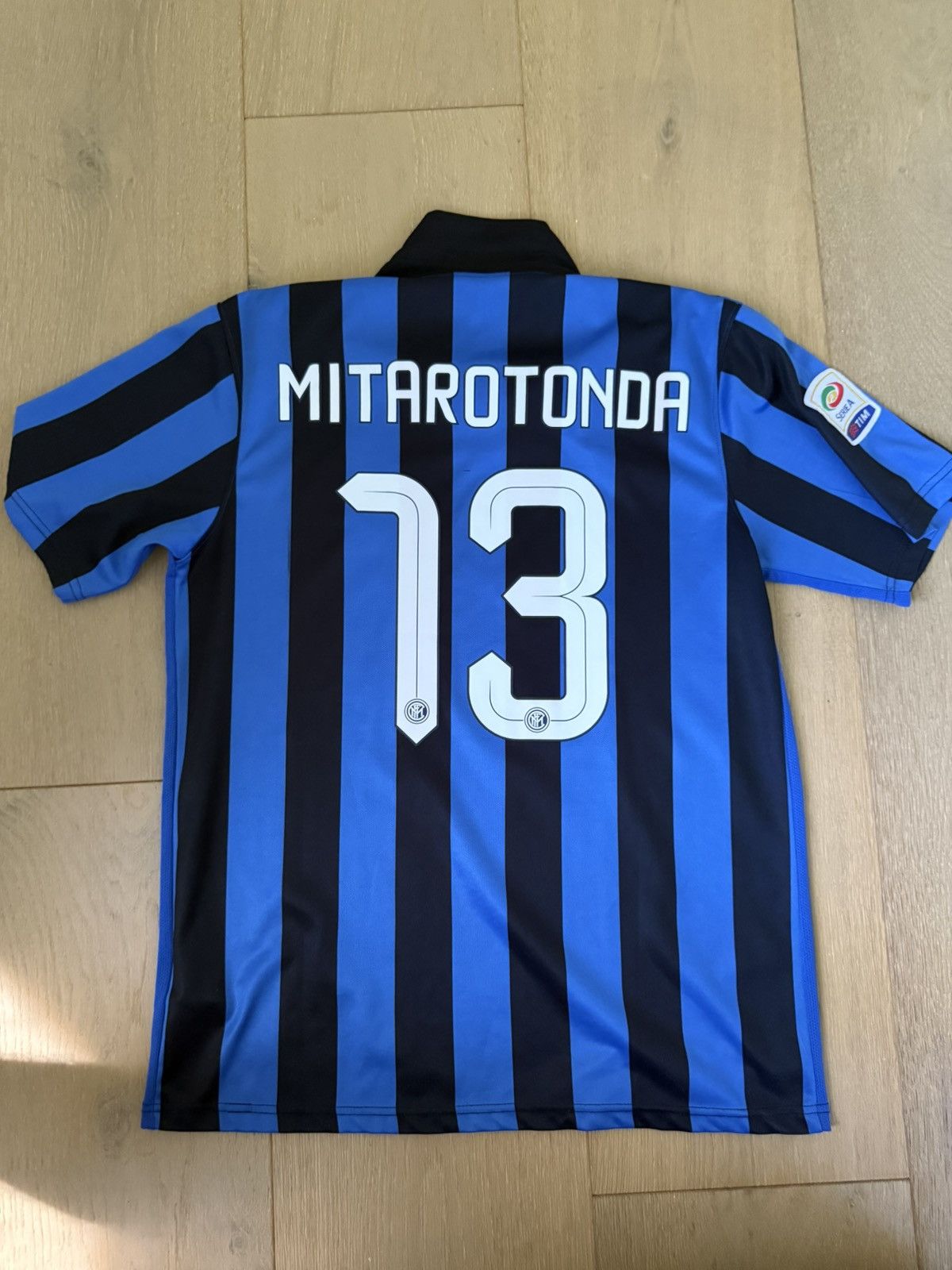 Nike 2015 Nike Inter Milan Home Jersey #13 Mitarotonda Size US XL / EU 56 / 4 - 6 Thumbnail