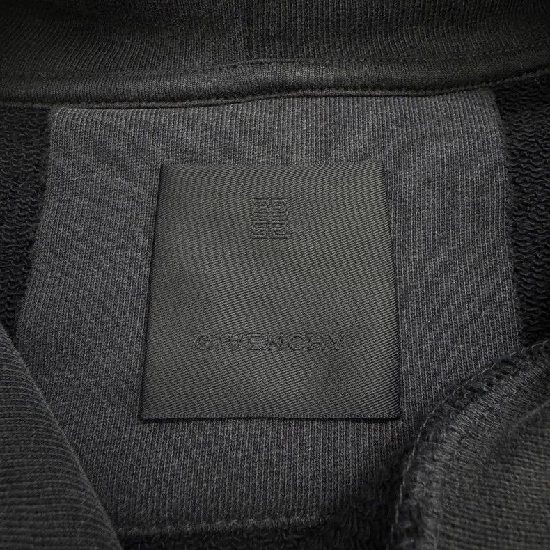 Givenchy Givenchy Washed Distressed Flock Lettering Hoodie Size US XXL / EU 58 / 5 - 2 Thumbnail