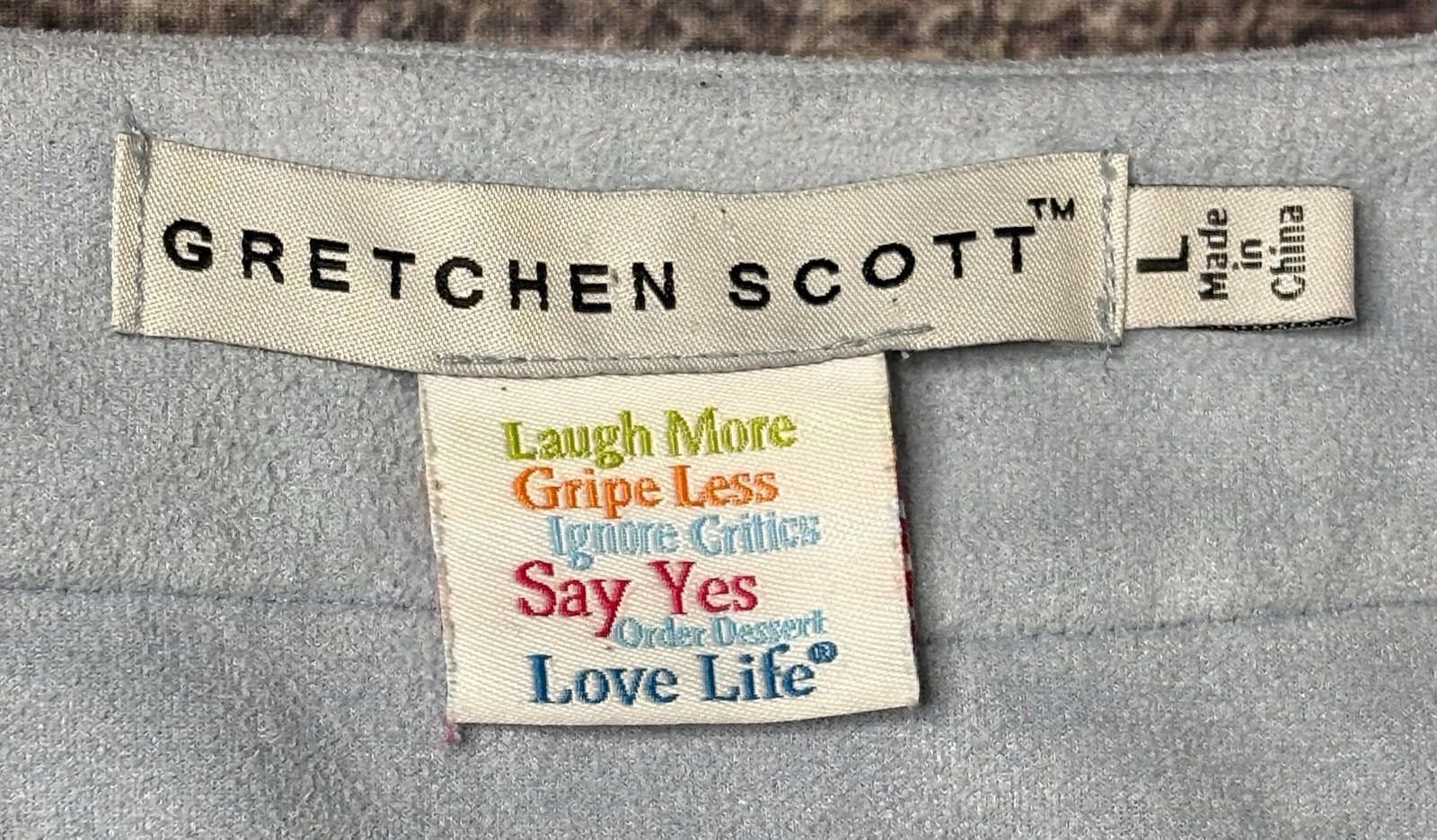 Gretchen Scott Gretchen Scott Top Women's Large Faux Suede V-Neck Split Size L / US 10 / IT 46 - 2 Thumbnail
