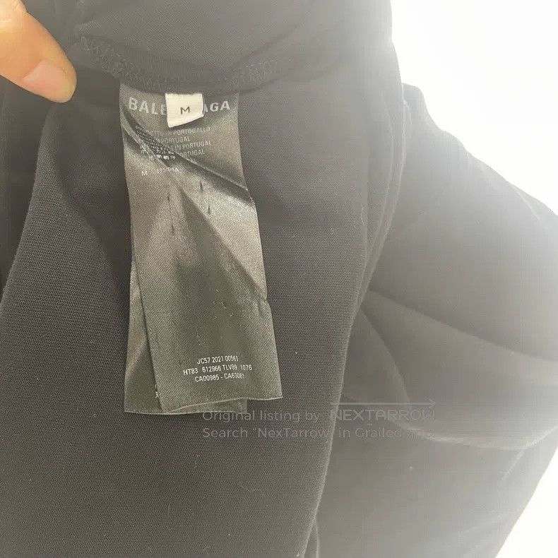 Balenciaga Balenciaga Black scissors destroyed logo short-sleeved Size US M / EU 48-50 / 2 - 6 Thumbnail